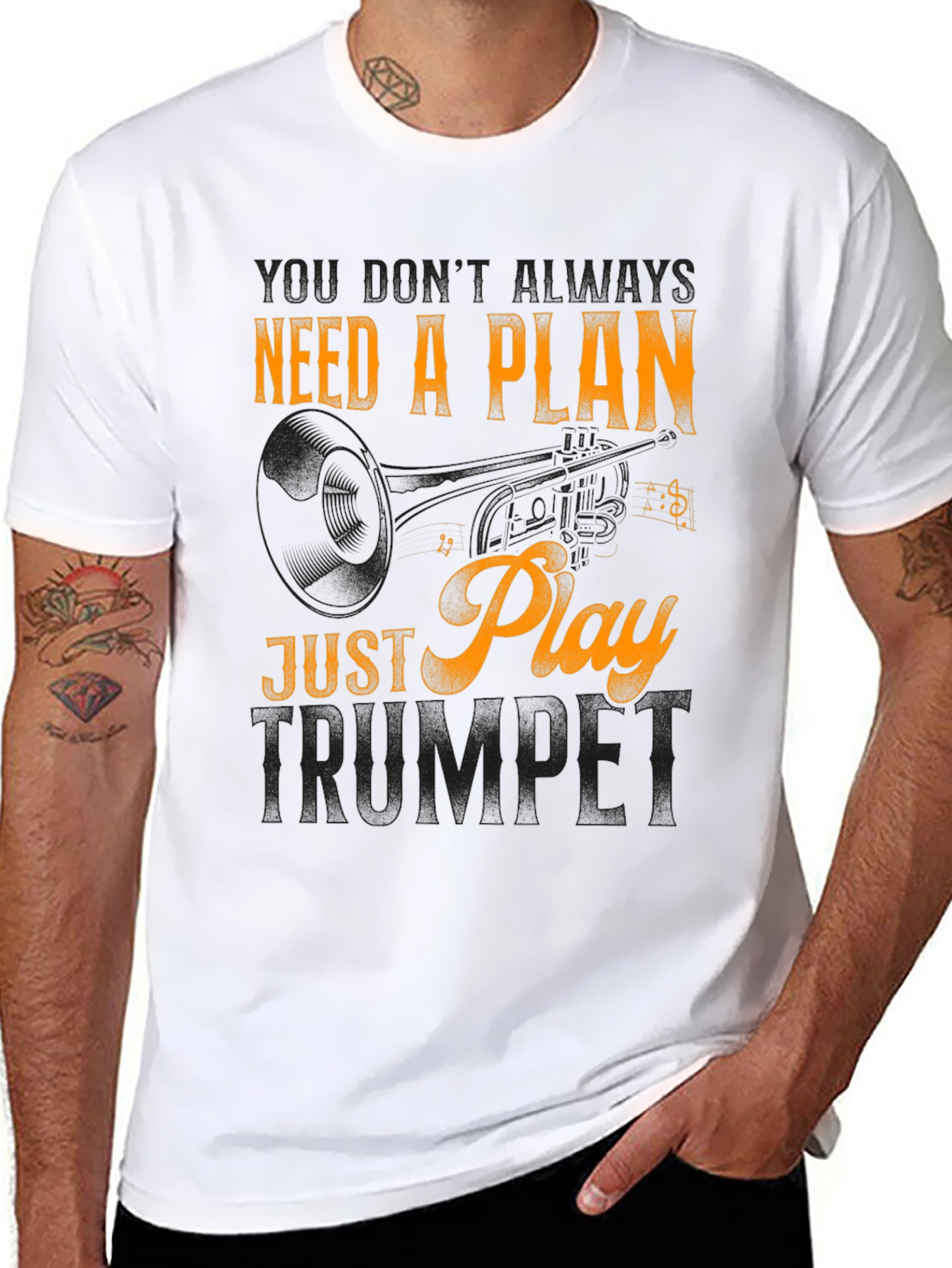 Trumpet Player T-Shirt: No Plan Just Play!
