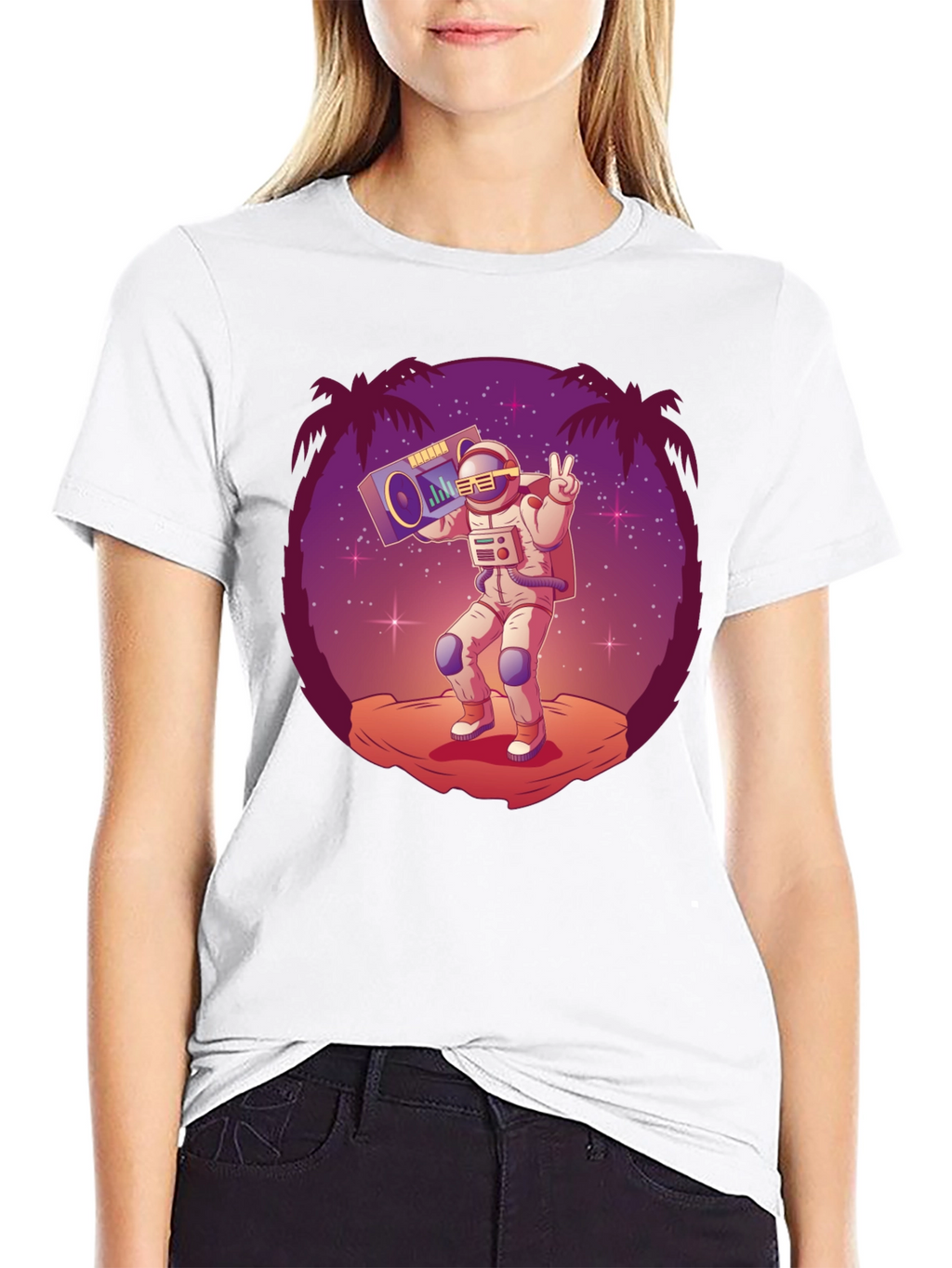 Astronaut Boombox Graphic Tee