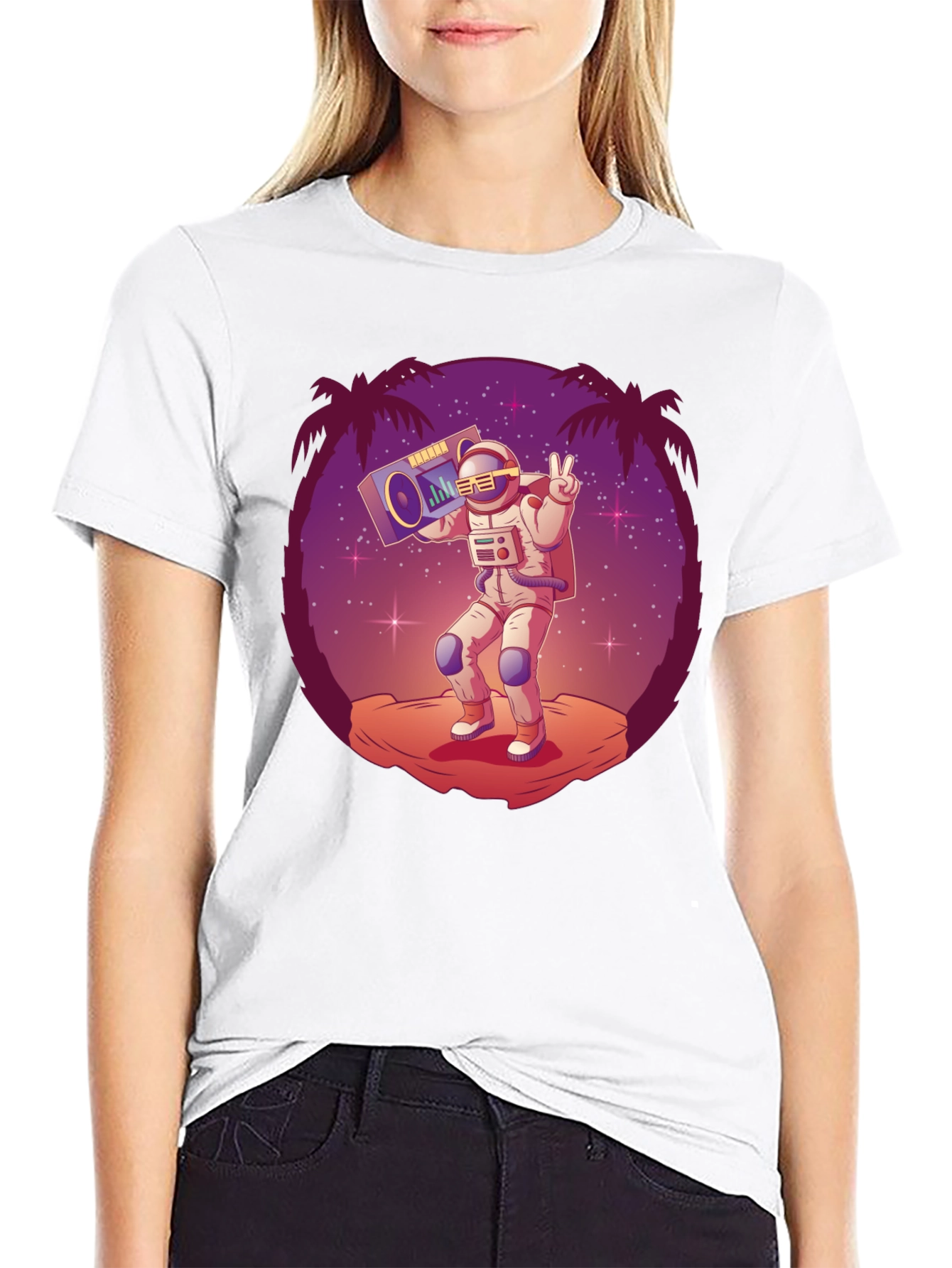Astronaut Boombox Graphic Tee