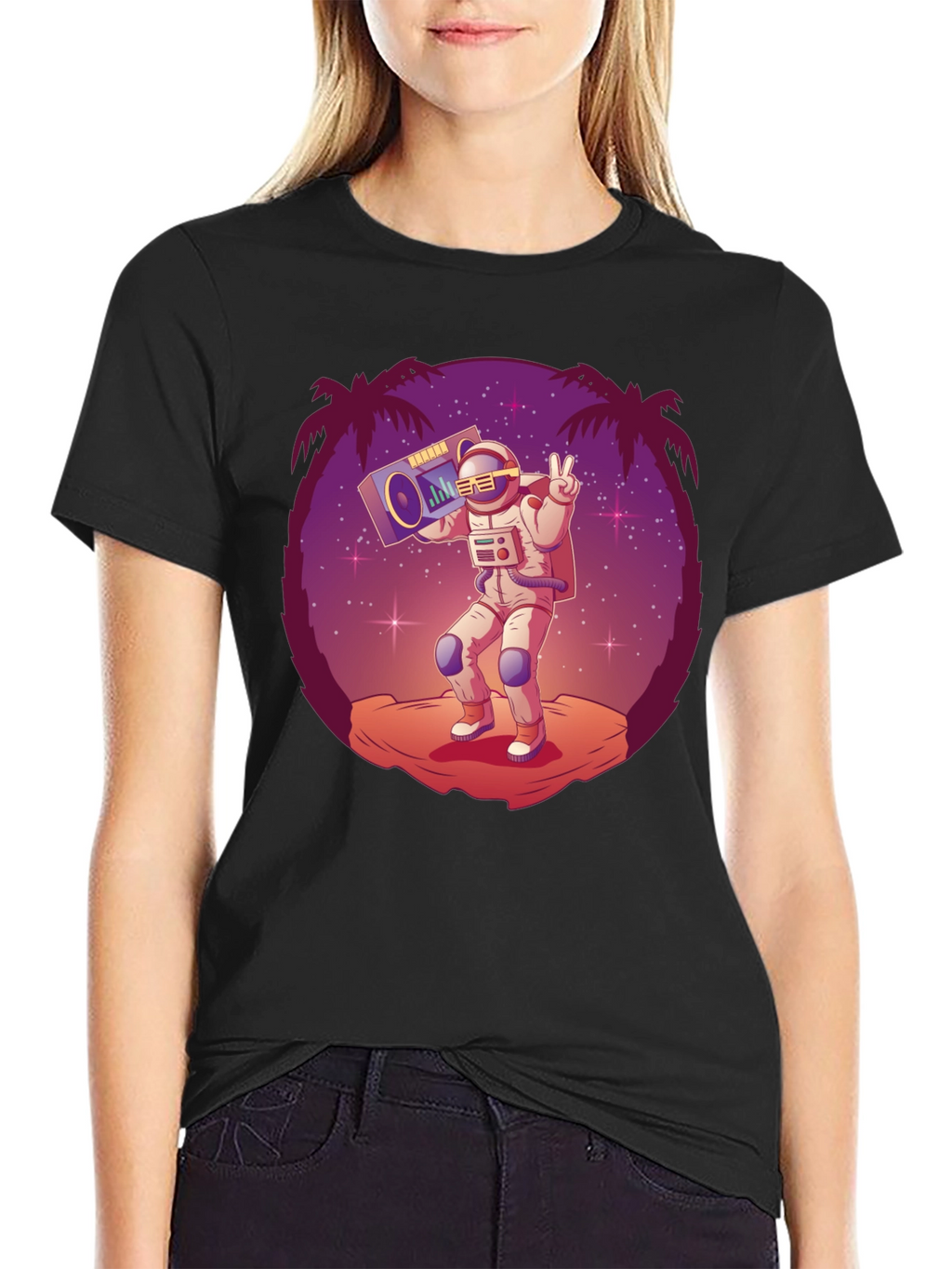 Astronaut Boombox Graphic Tee