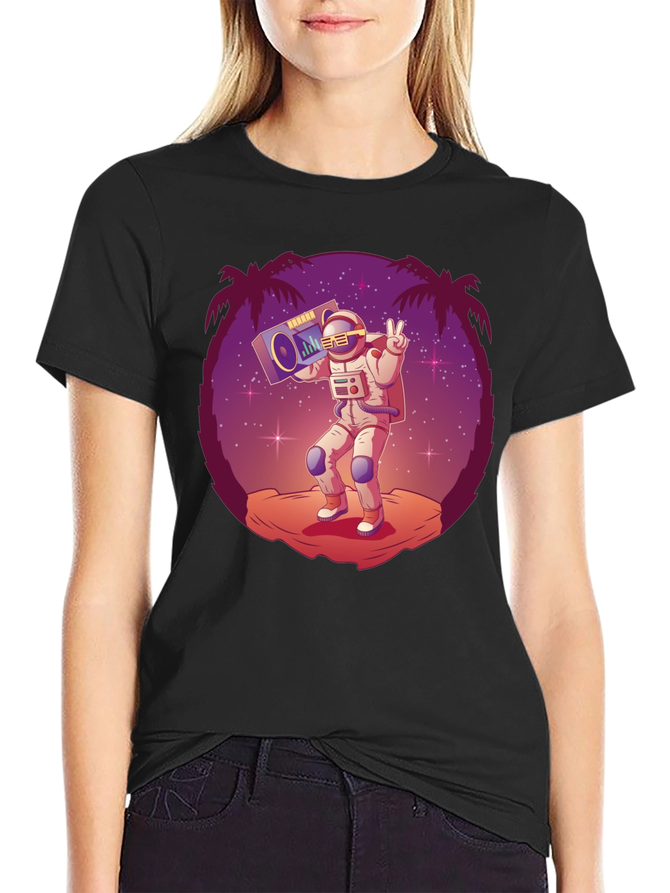Astronaut Boombox Graphic Tee