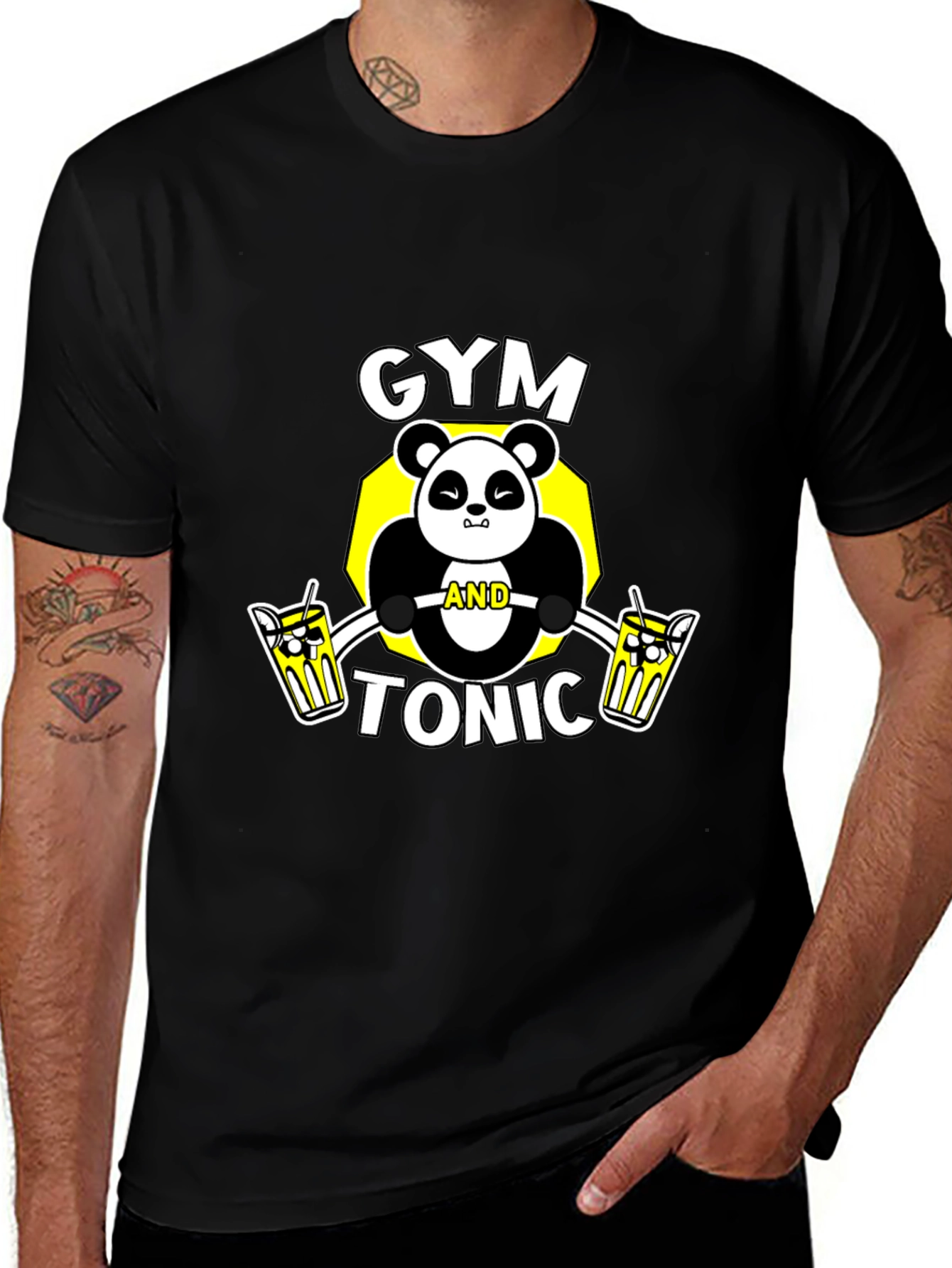 Gym and Tonic Panda Graphic Tee