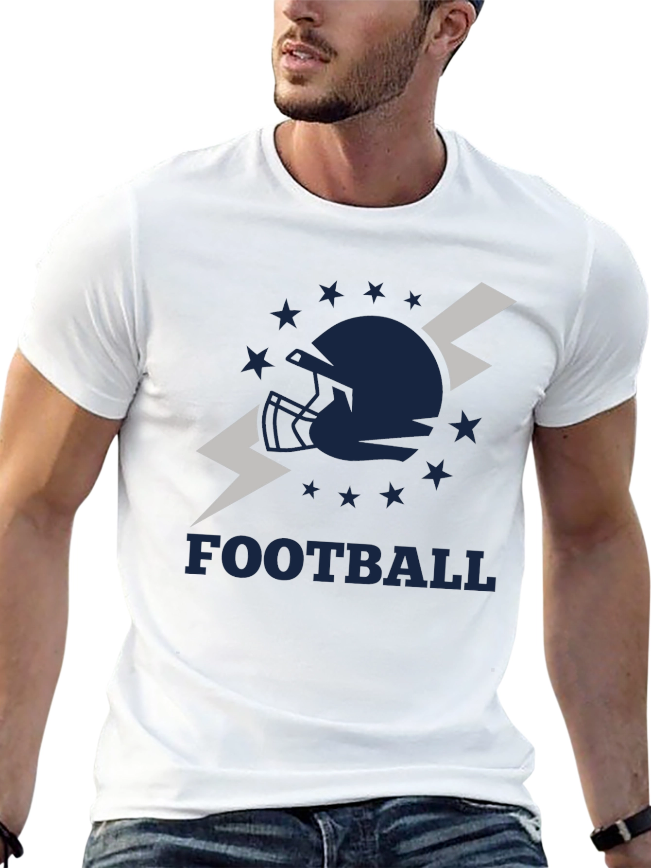 Football Helmet Graphic Tee