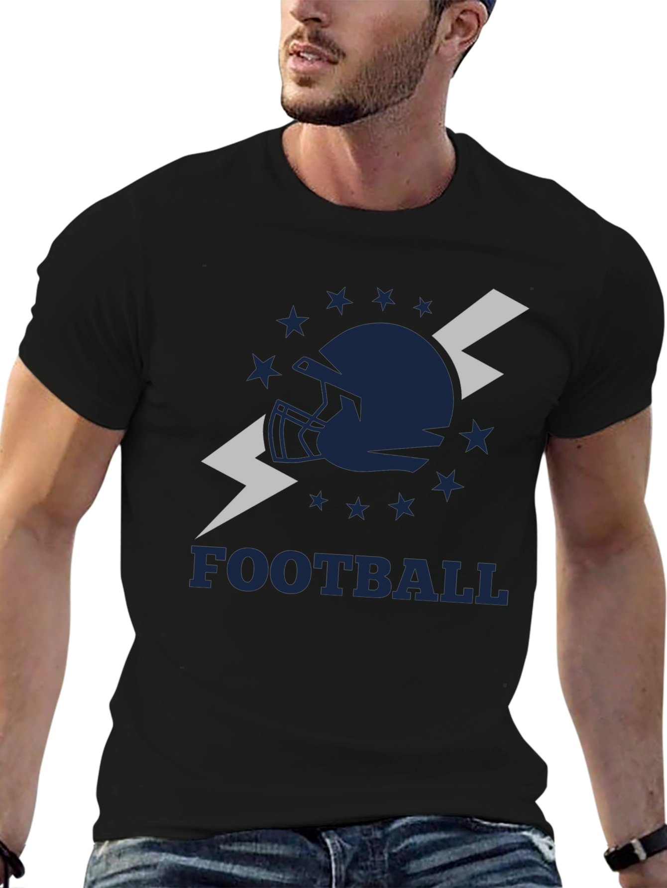 Football Helmet Graphic Tee