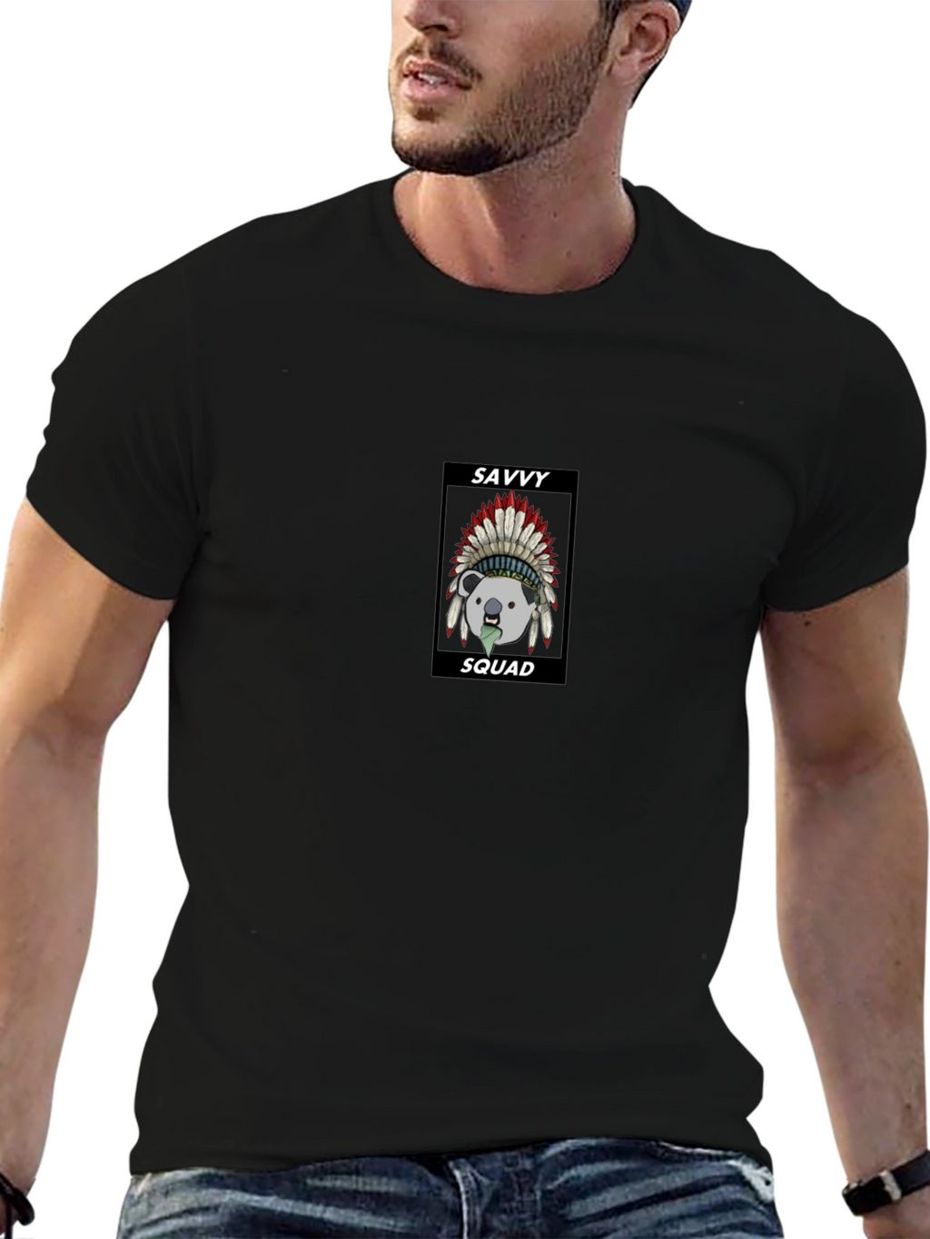 Savvy Squad Graphic Black T-Shirt