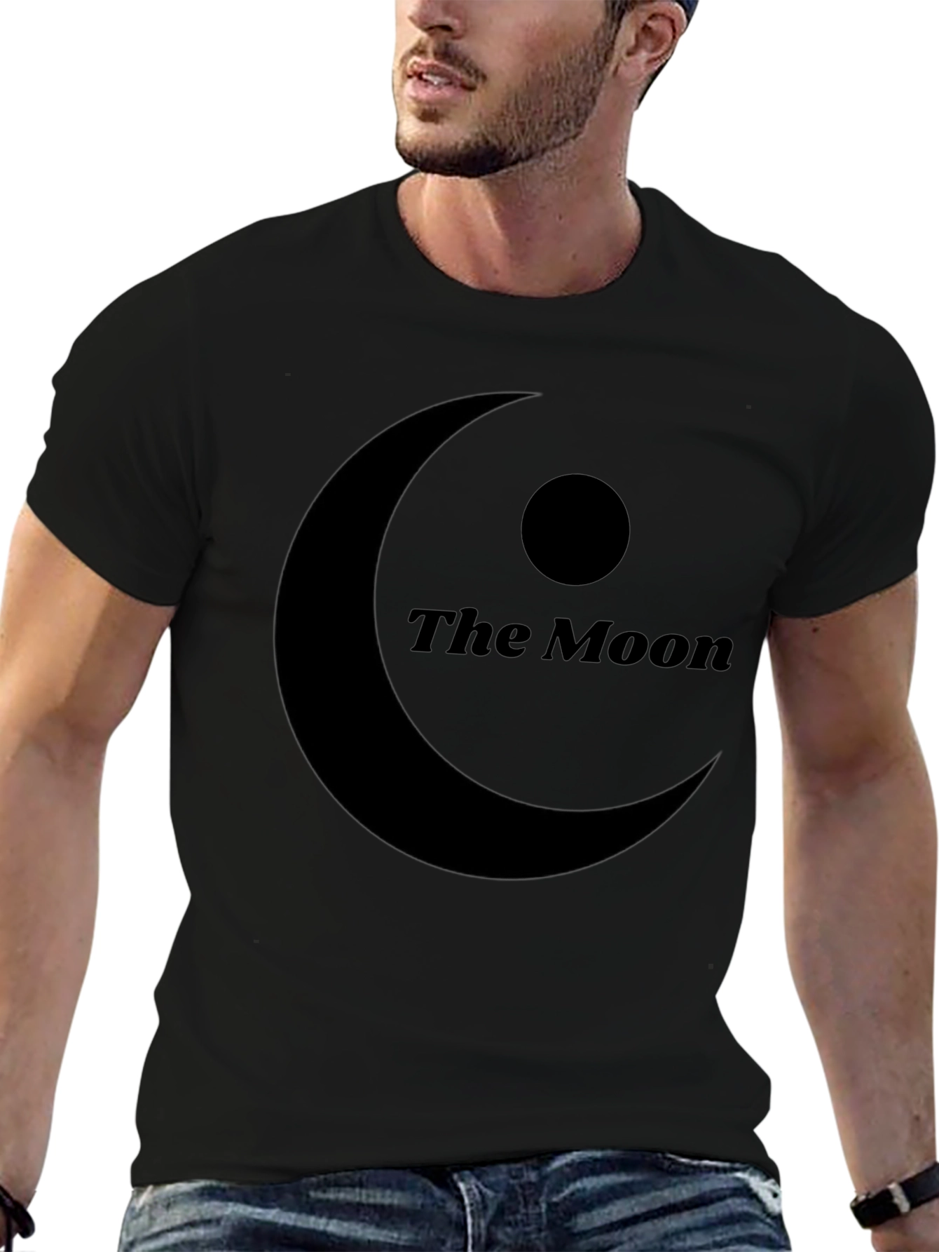 The Moon Graphic Black T-Shirt