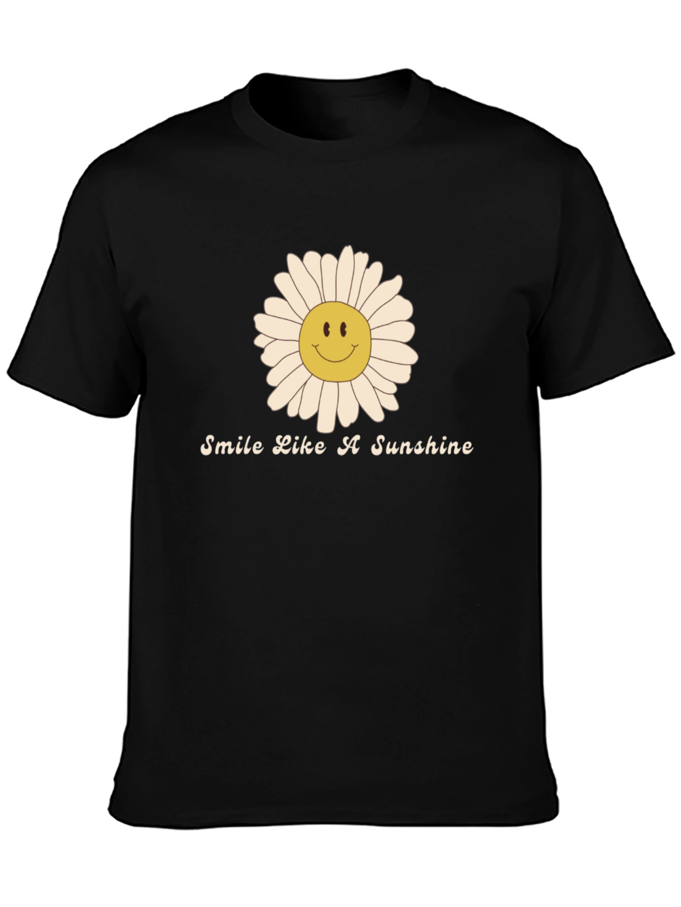 Smile Like A Sunshine Black T-Shirt