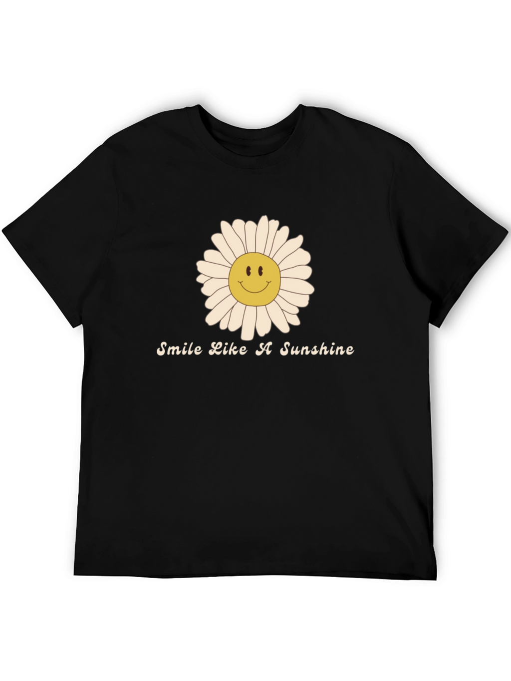 Smile Like A Sunshine Black T-Shirt