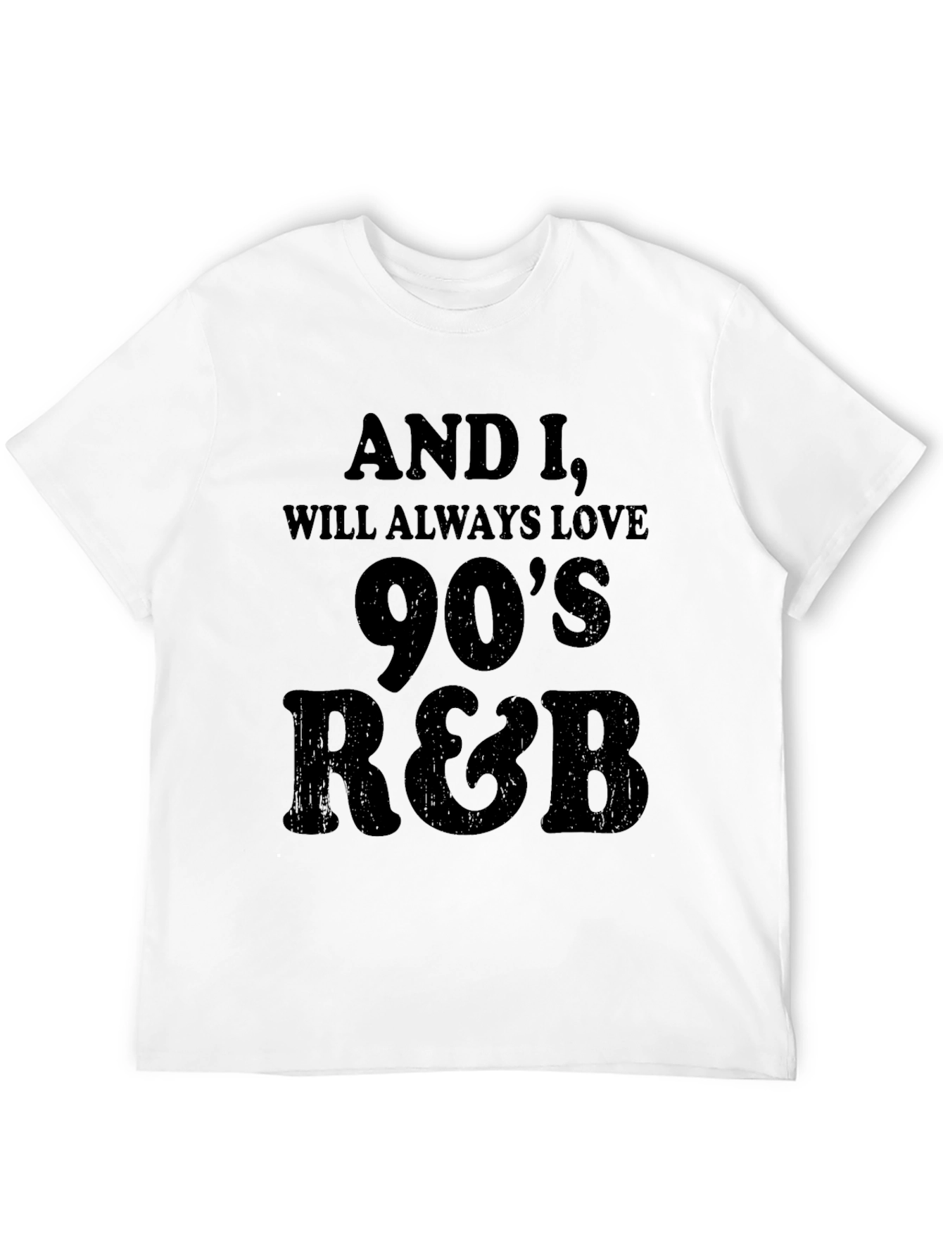 90s R&B T-Shirt - Mens Black Graphic Tee