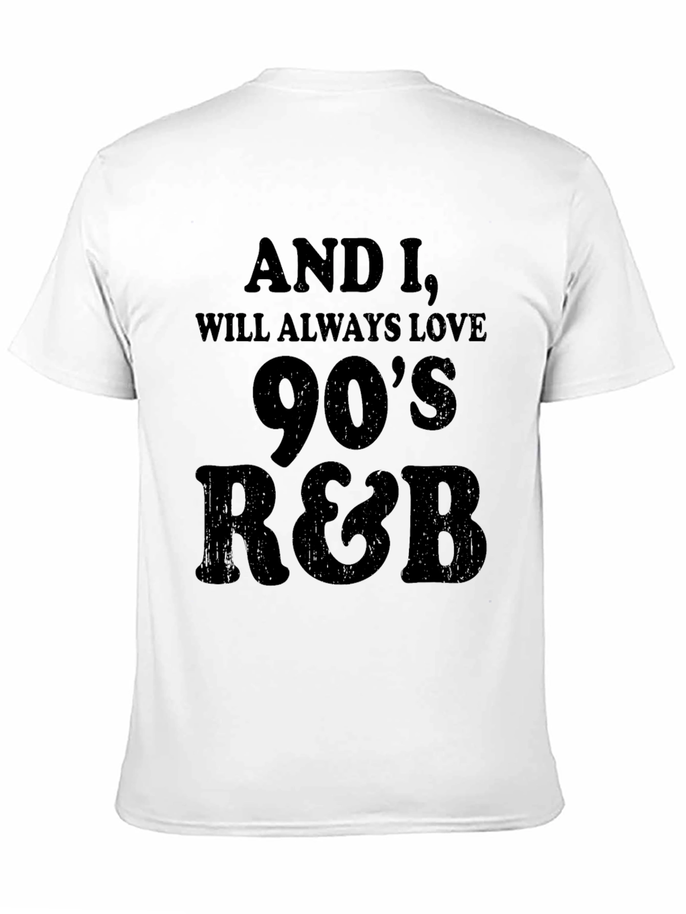 90s R&B T-Shirt - Mens Black Graphic Tee