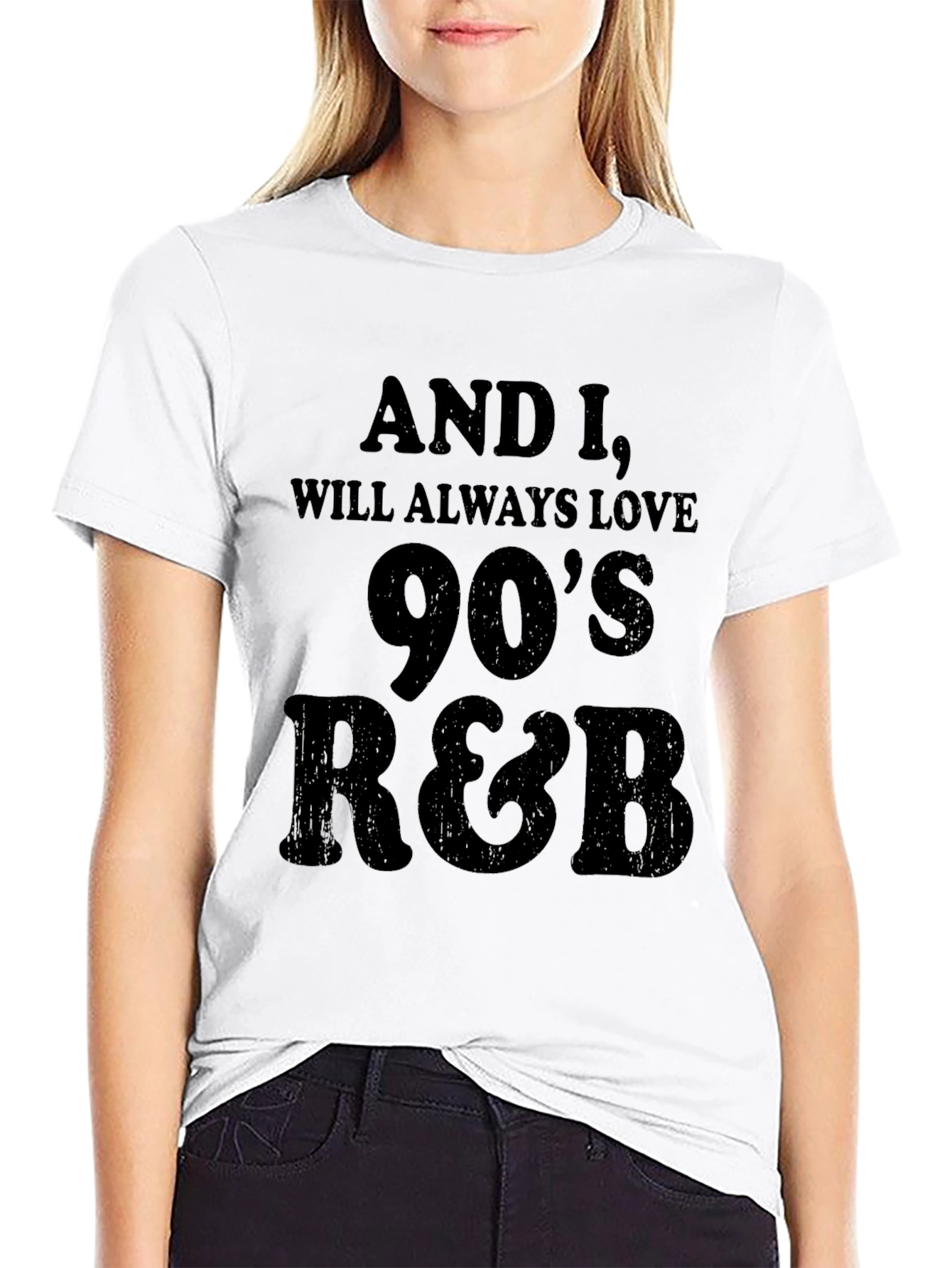 90s R&B T-Shirt - Mens Black Graphic Tee