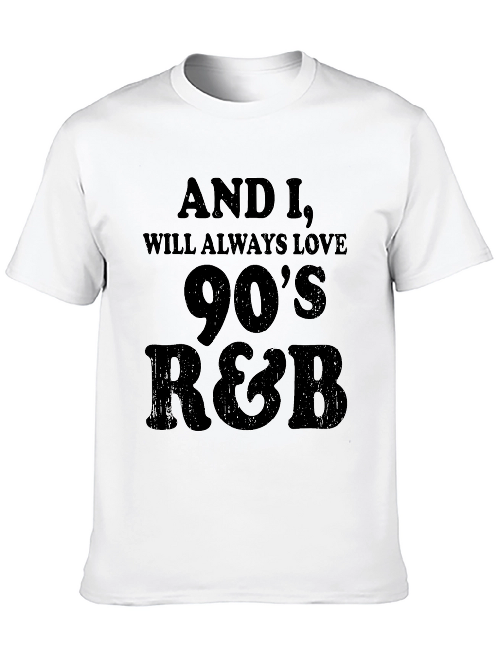90s R&B T-Shirt - Mens Black Graphic Tee