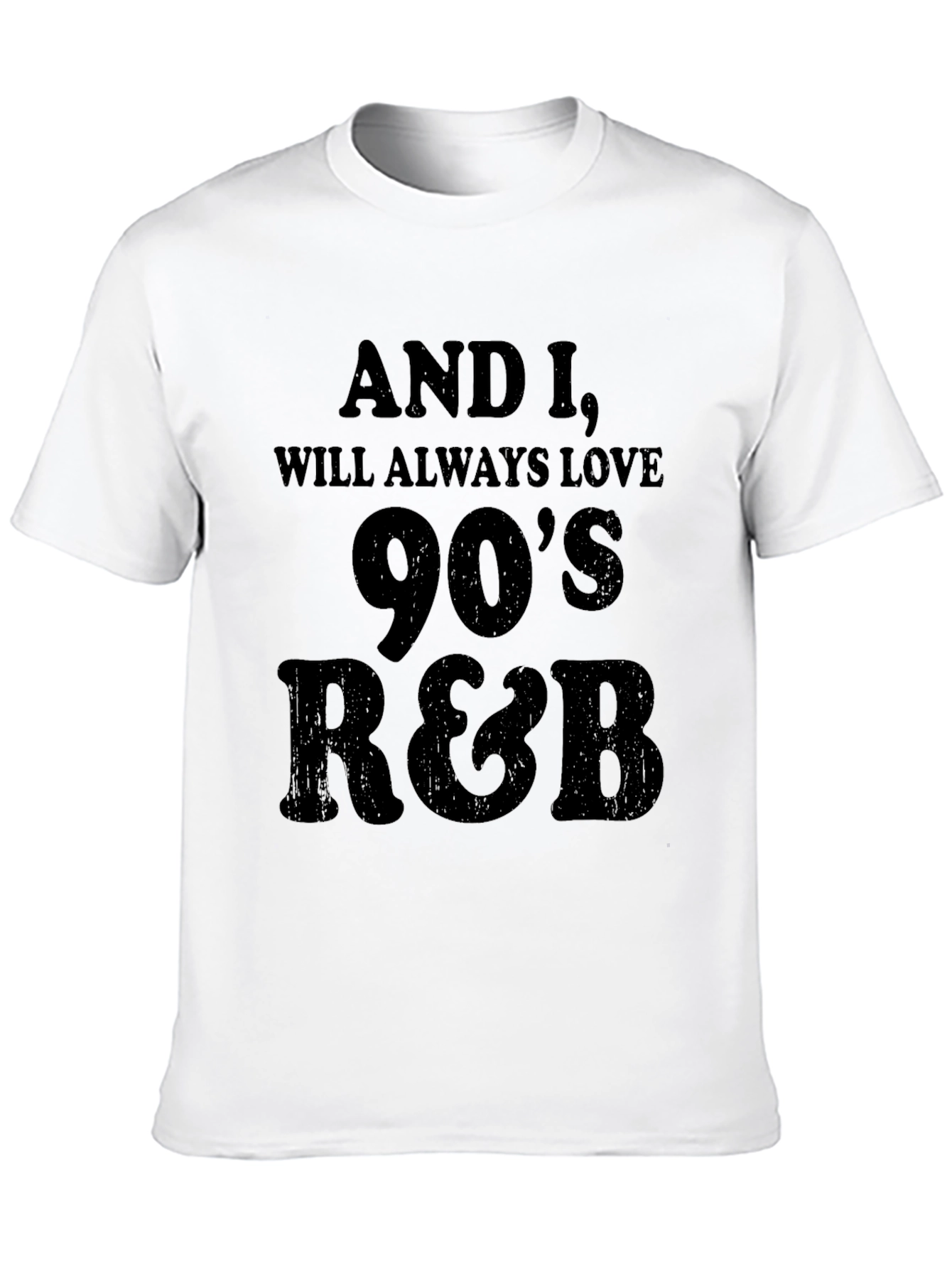 90s R&B T-Shirt - Mens Black Graphic Tee