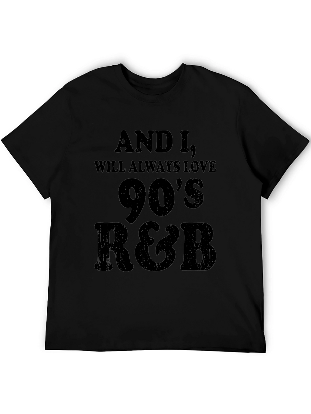 90s R&B T-Shirt - Mens Black Graphic Tee