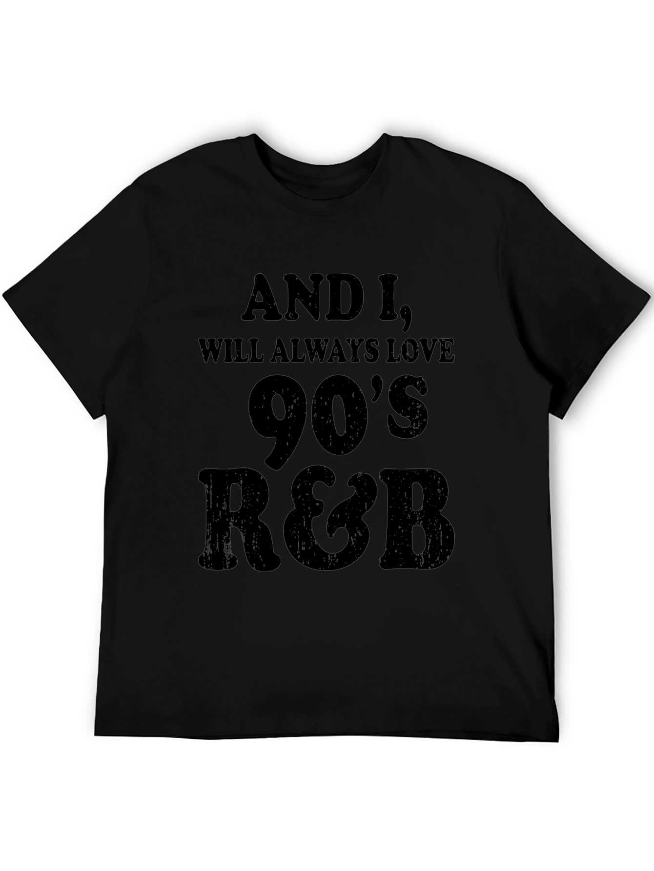 90s R&B T-Shirt - Mens Black Graphic Tee