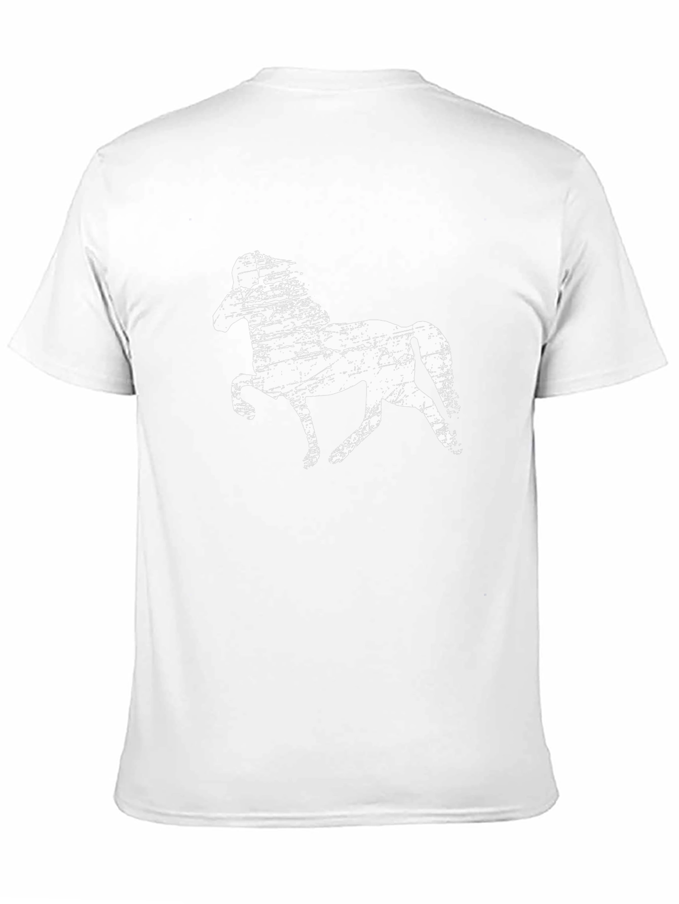 Black Horse Graphic Tee - Distressed Style