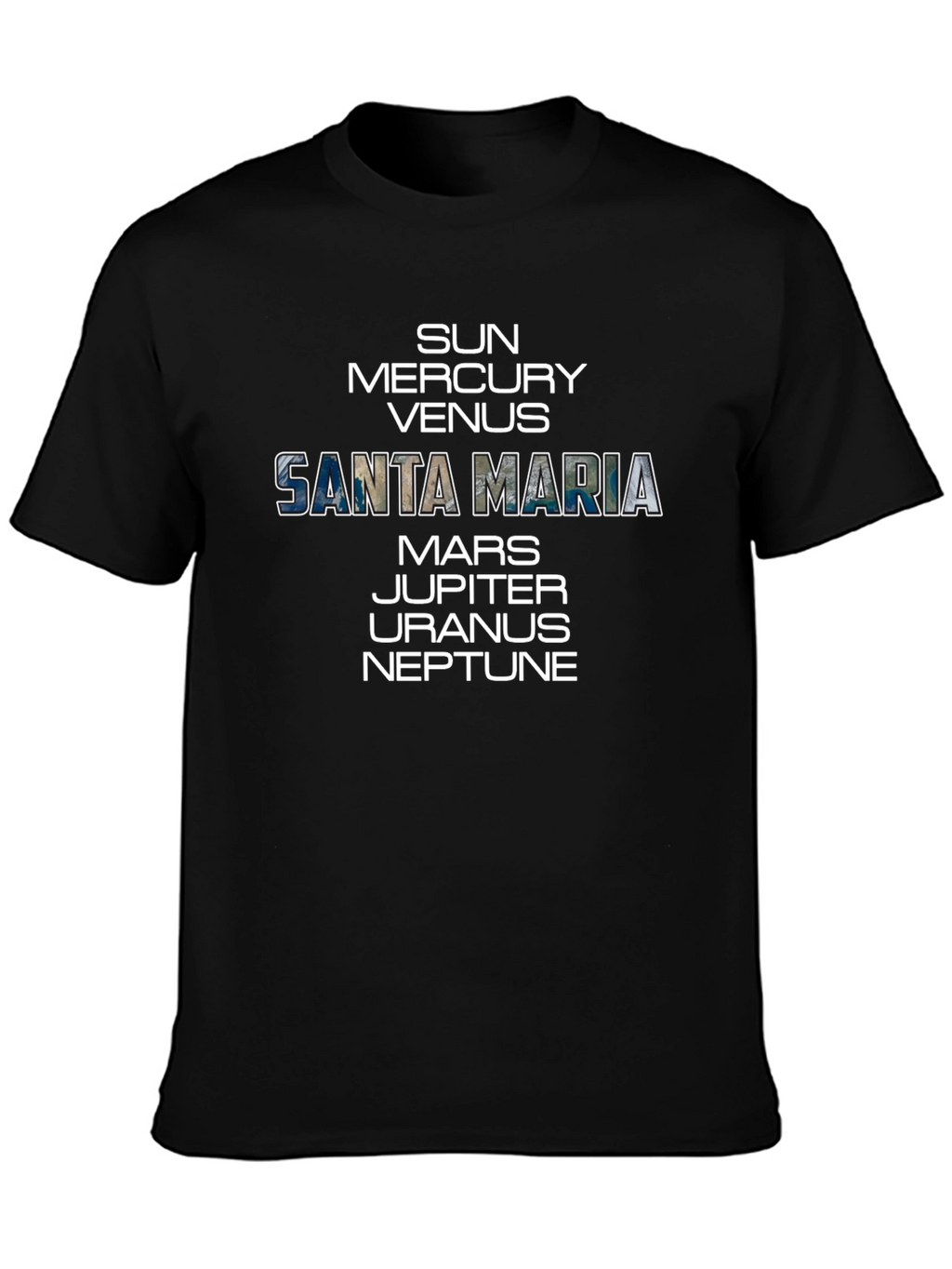 Santa Maria Planets Graphic T-Shirt