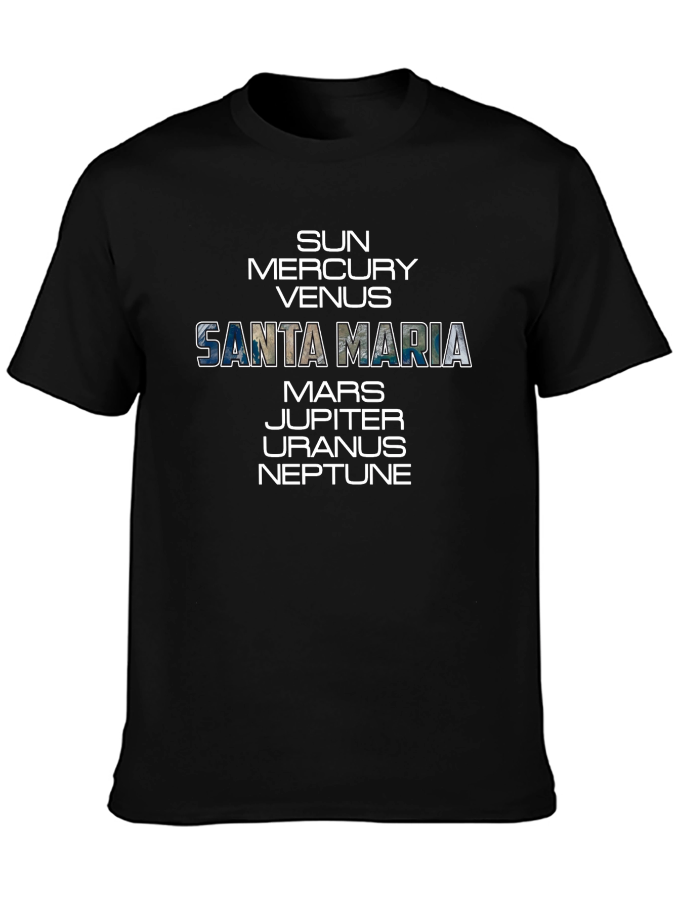 Santa Maria Planets Graphic T-Shirt