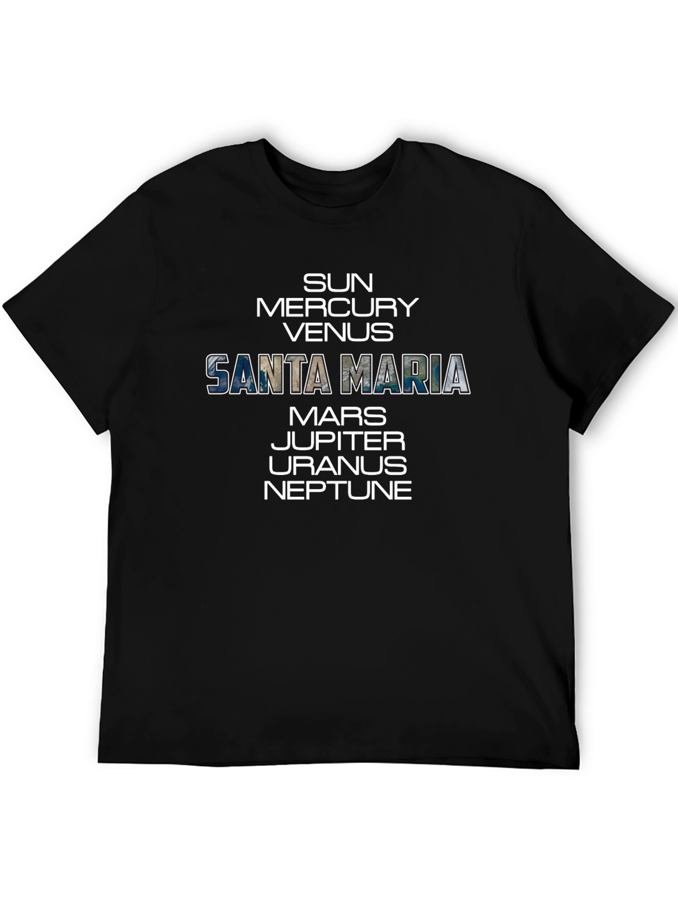 Santa Maria Planets Graphic T-Shirt