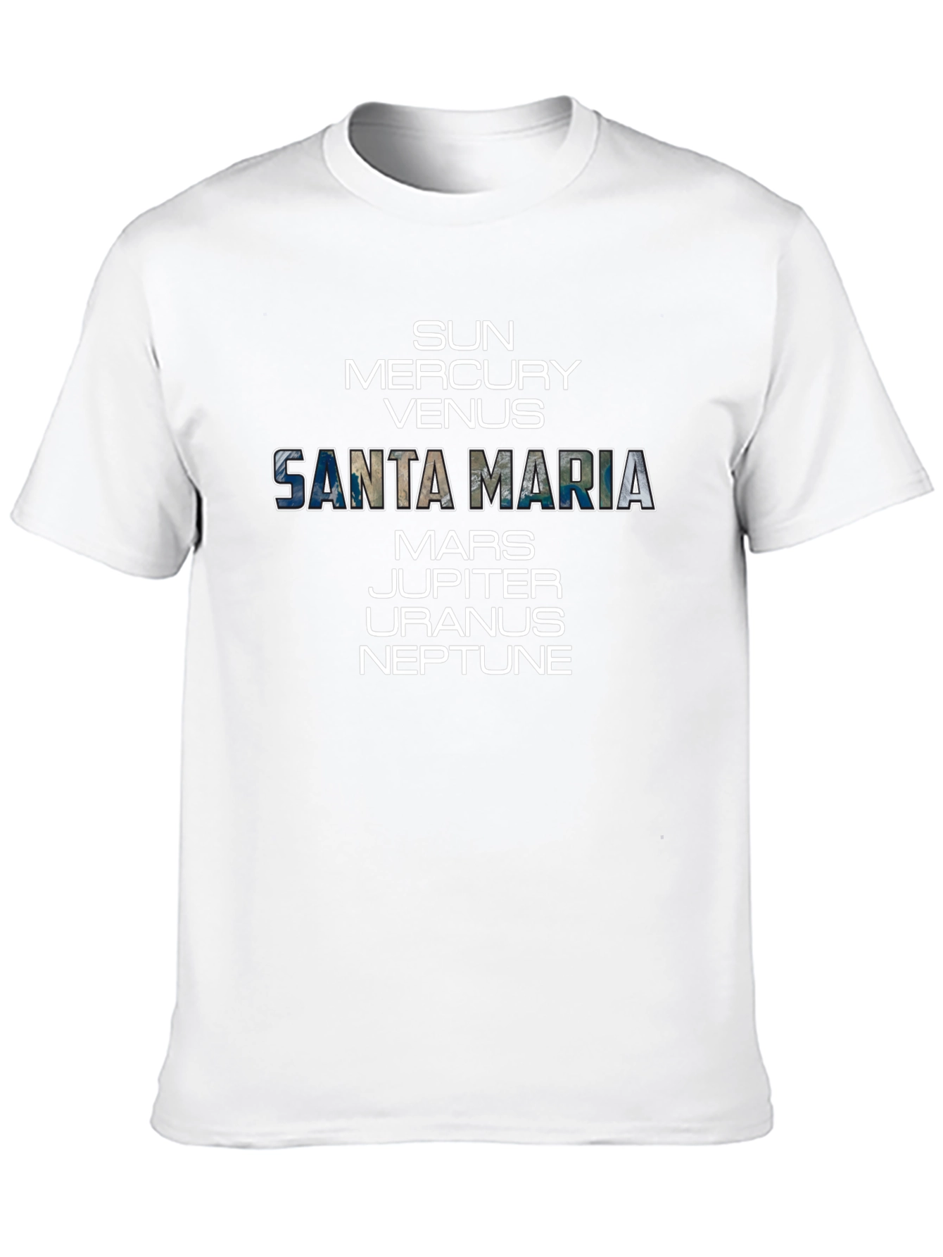 Santa Maria Planets Graphic T-Shirt