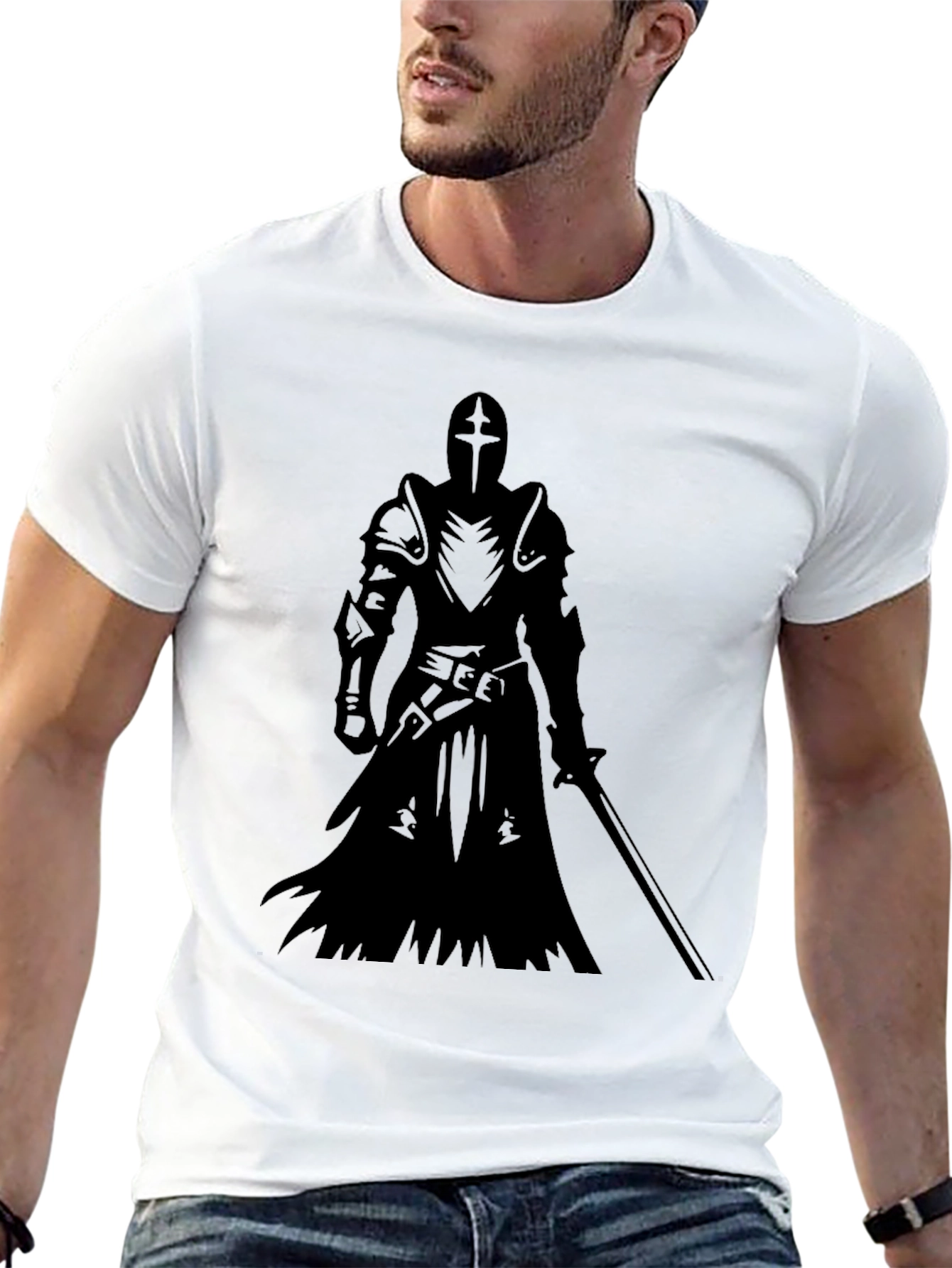 Knight Templar Graphic Tee - Black T-Shirt