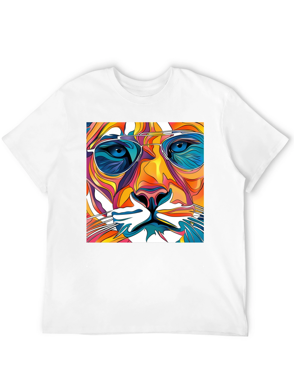 Cool Cat Graphic Tee - Funky Animal Print T-Shirt