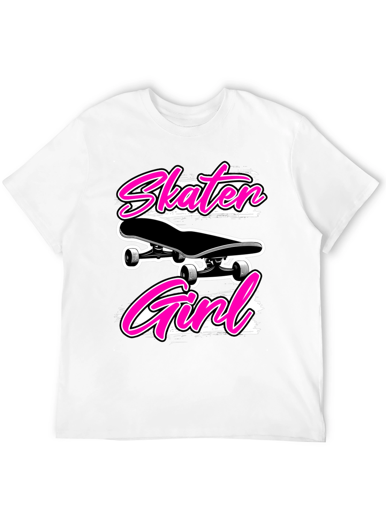 Skater Girl Black T-Shirt - Cool Graphic Tee