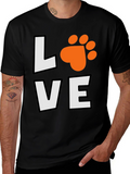 Love Paw Print Black Graphic Tee