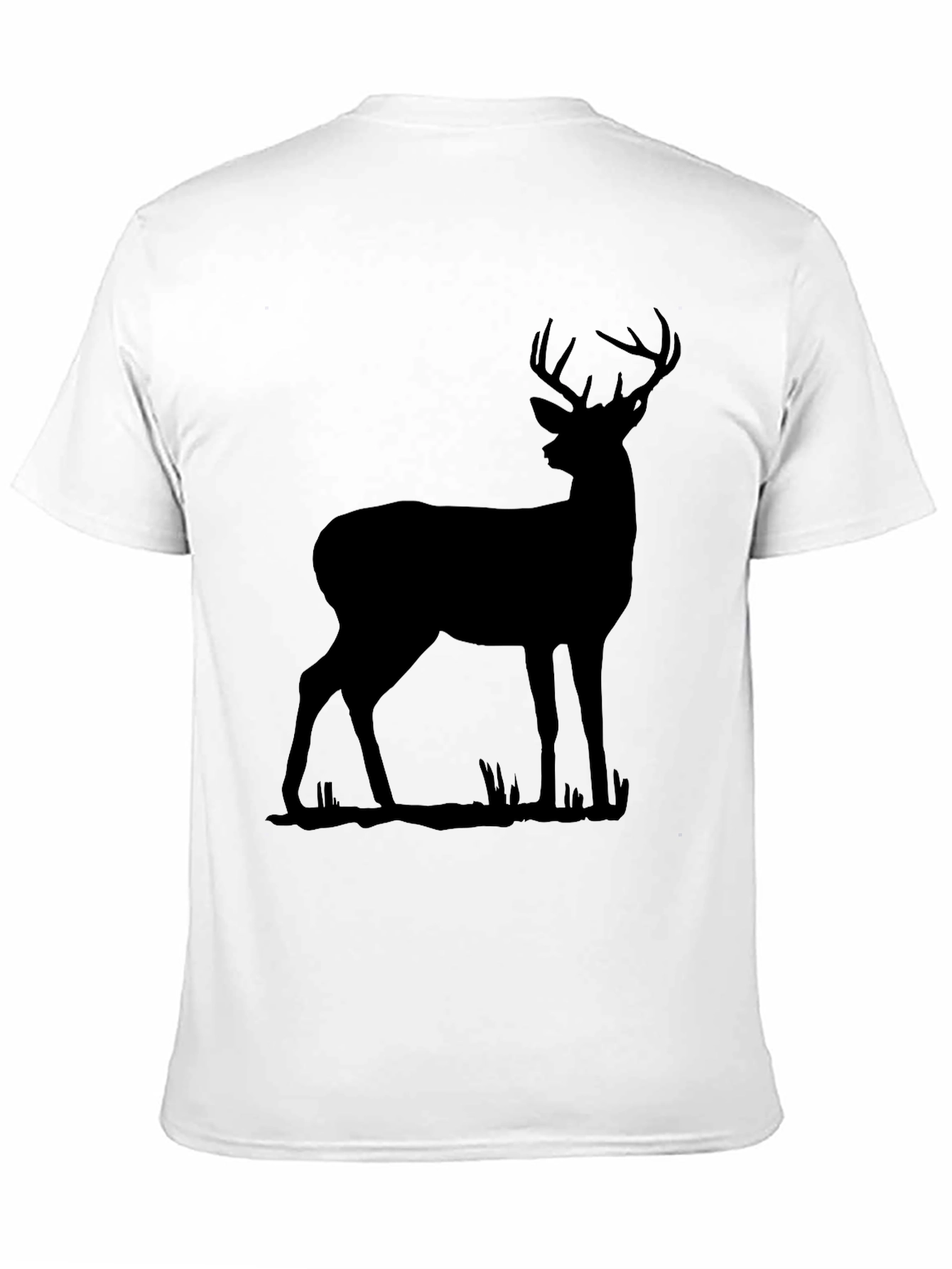 Black Deer Silhouette Graphic T-Shirt