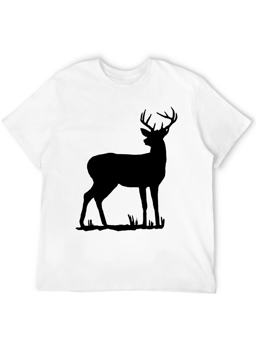 Black Deer Silhouette Graphic T-Shirt