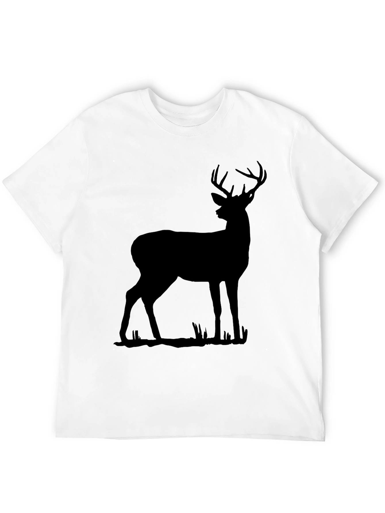 Black Deer Silhouette Graphic T-Shirt