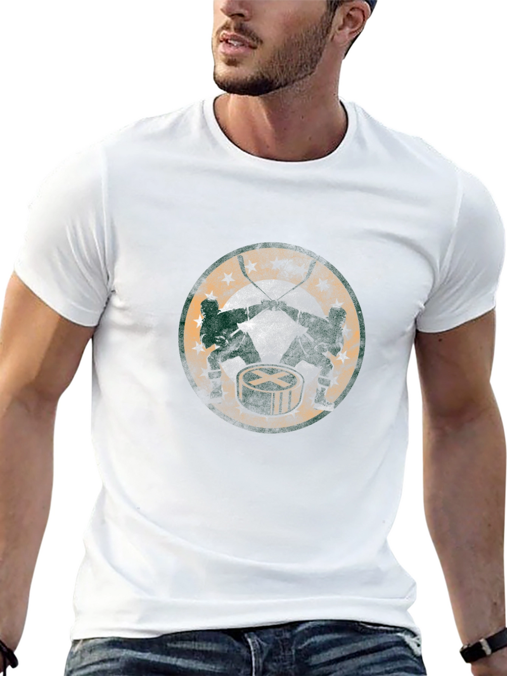 Hockey & Drum T-Shirt - Unique Graphic Tee
