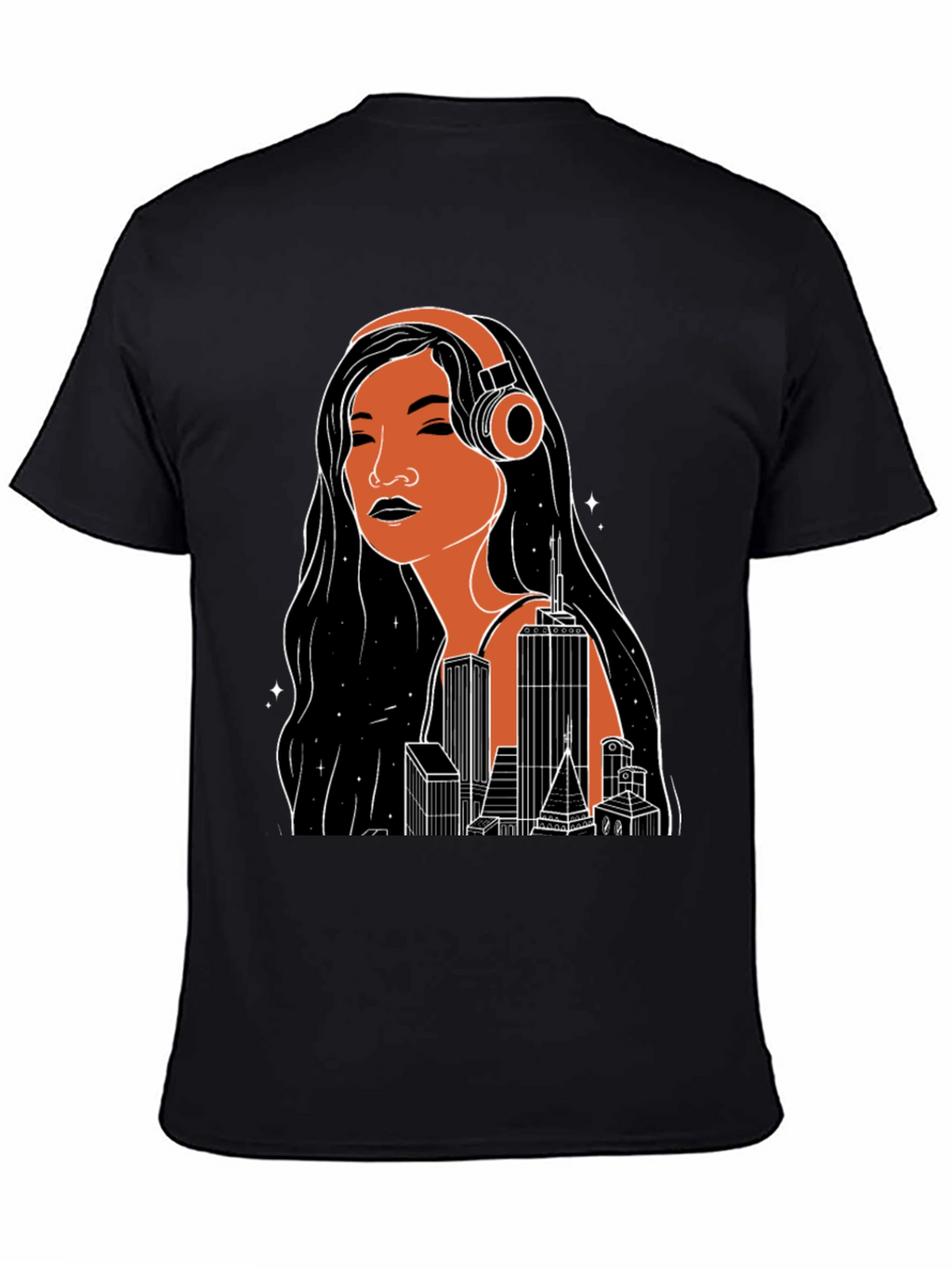 Urban Beats Graphic Tee - Cityscape Woman