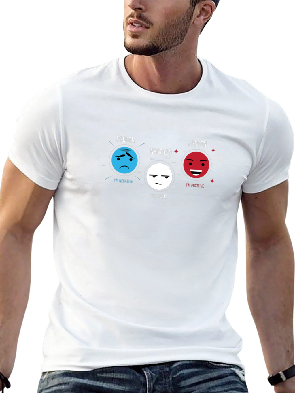 Science Humor T-Shirt - Proton Neutron Design
