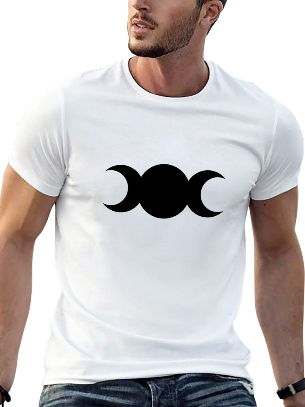 Triple Moon Goddess Black T-Shirt