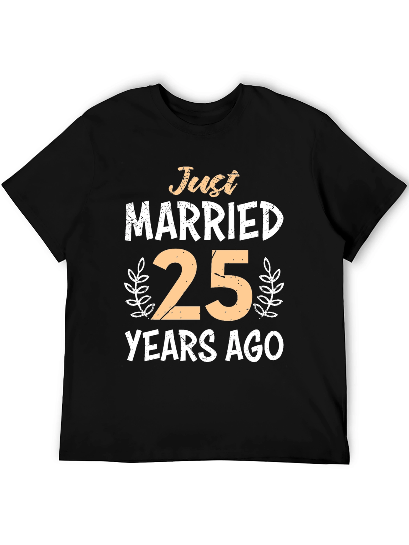 Just Married 25 Years Ago Anniversary T-Shirt