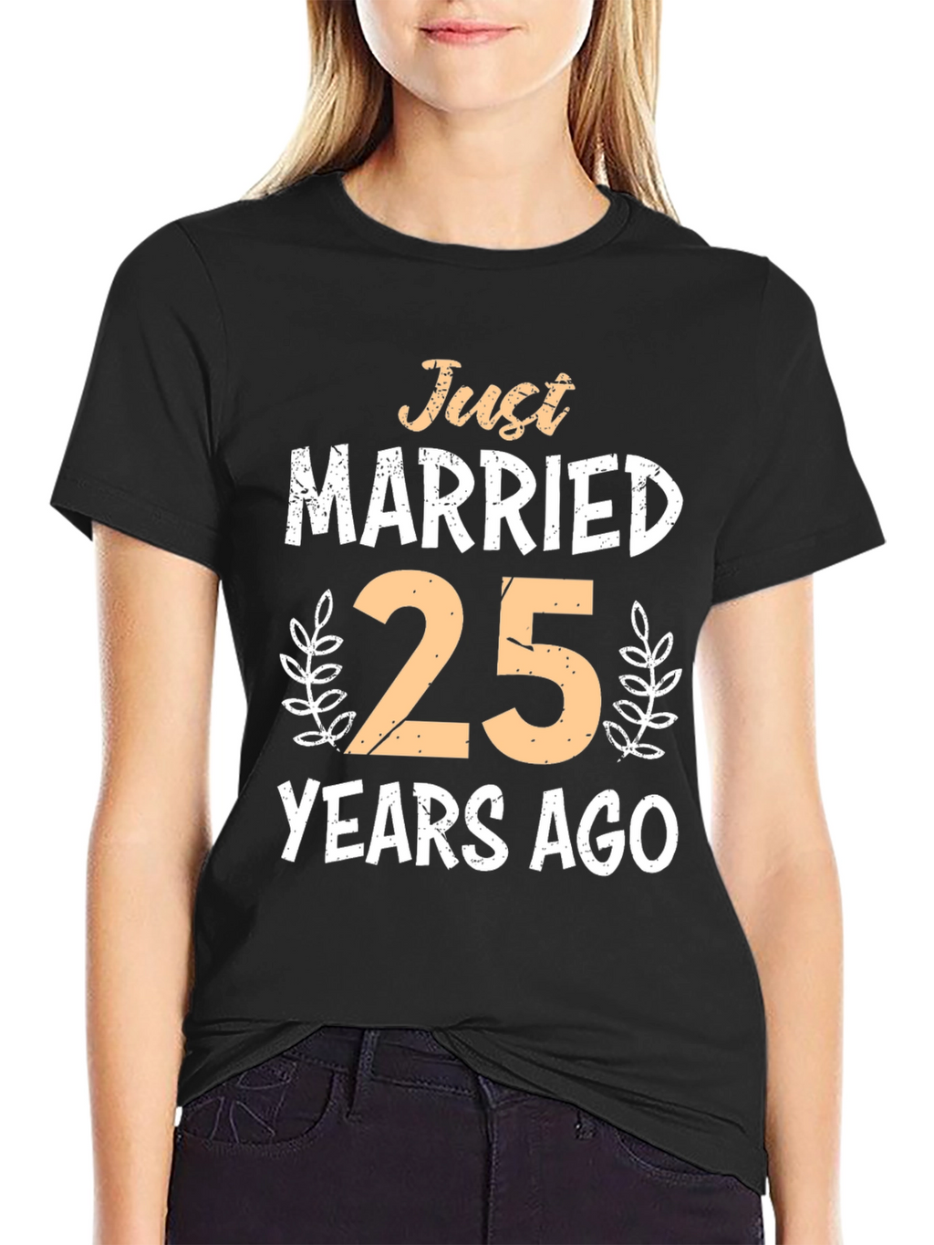 Just Married 25 Years Ago Anniversary T-Shirt
