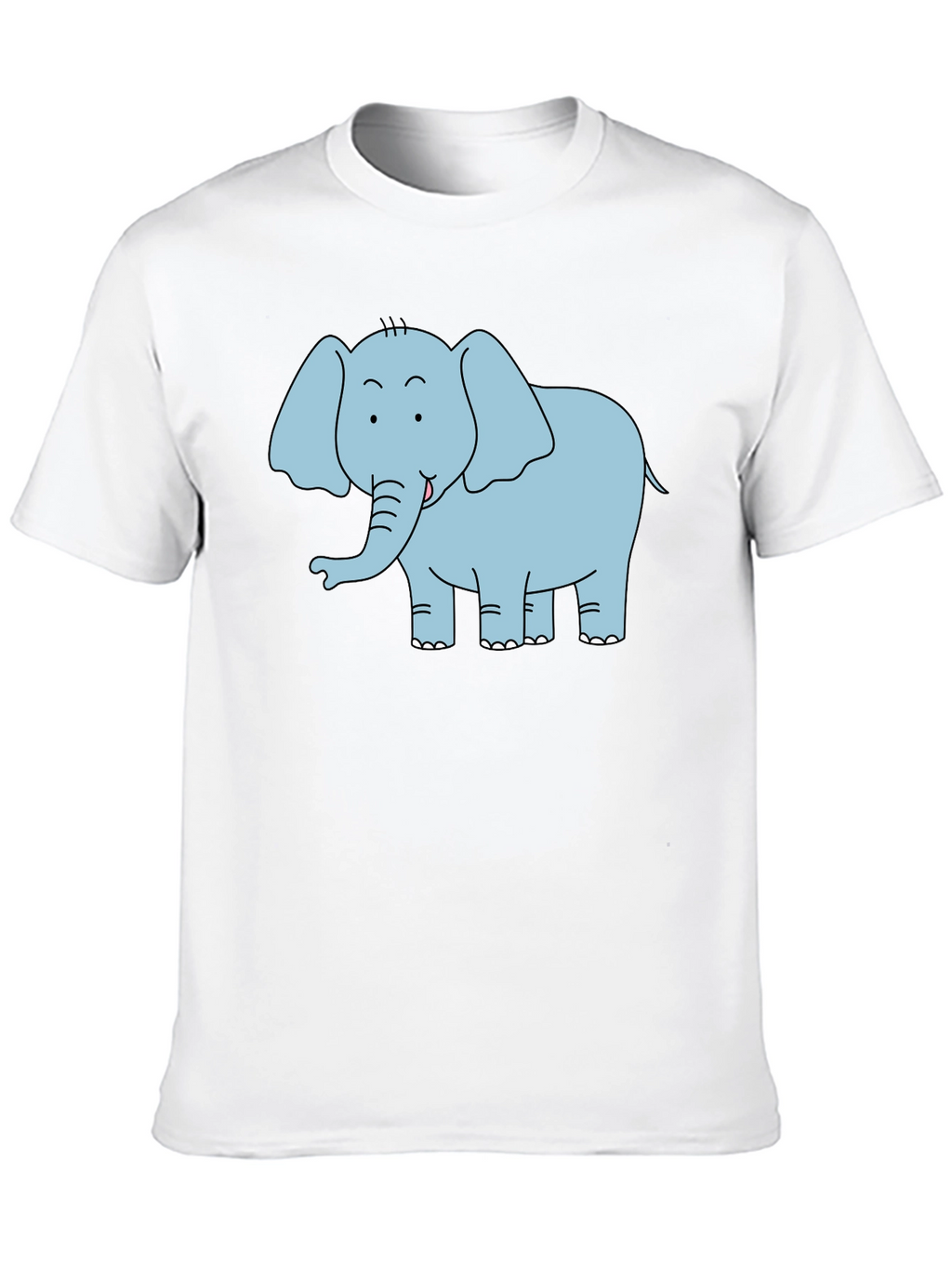 Cute Elephant Graphic T-Shirt - Black Unisex Tee