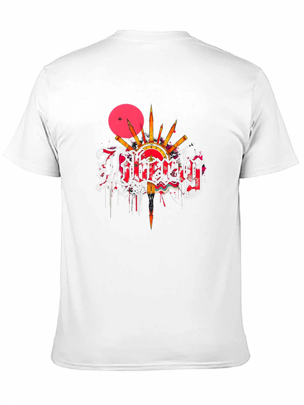 Liberty Graphic Print Black T-Shirt