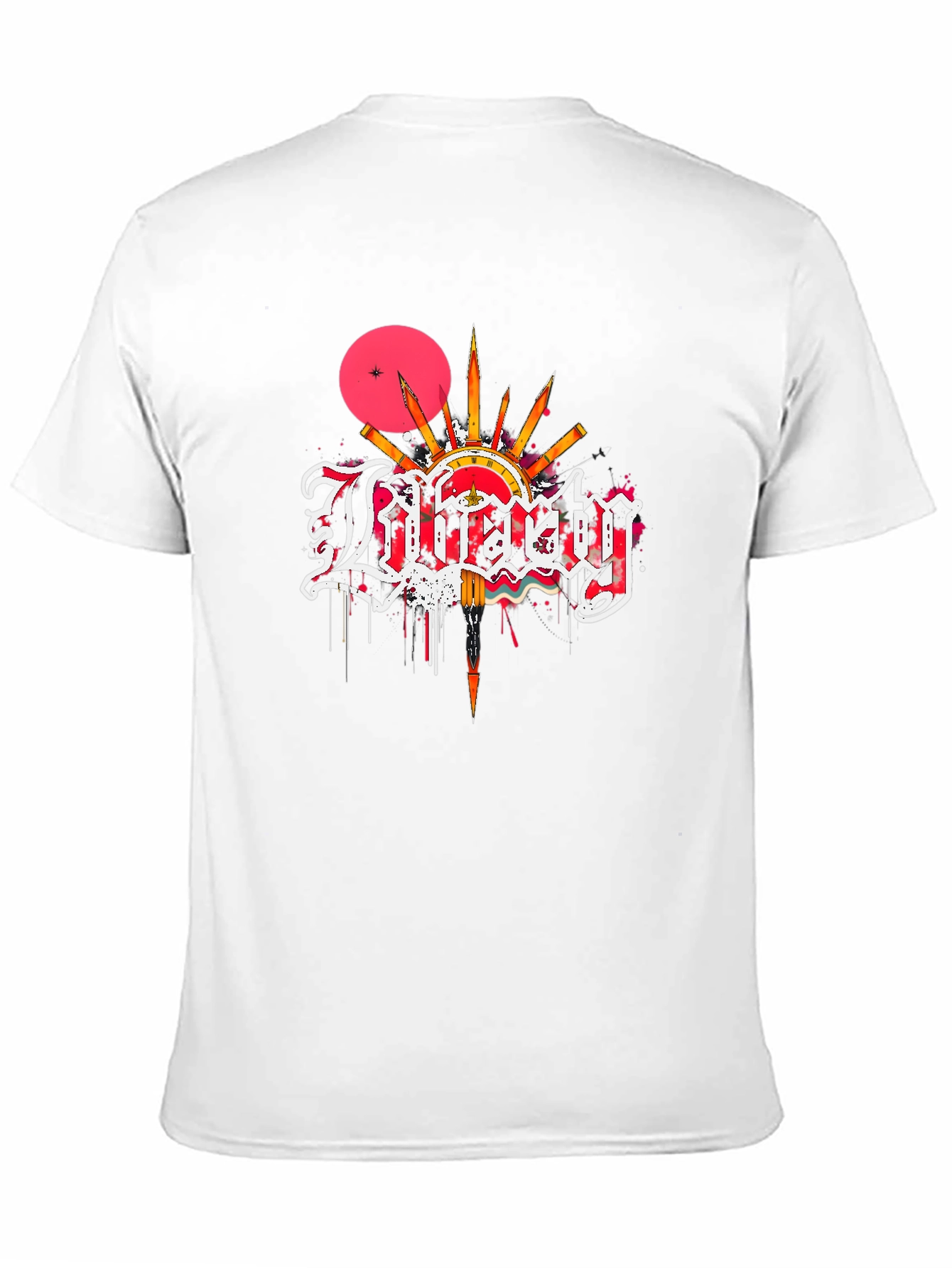 Liberty Graphic Print Black T-Shirt