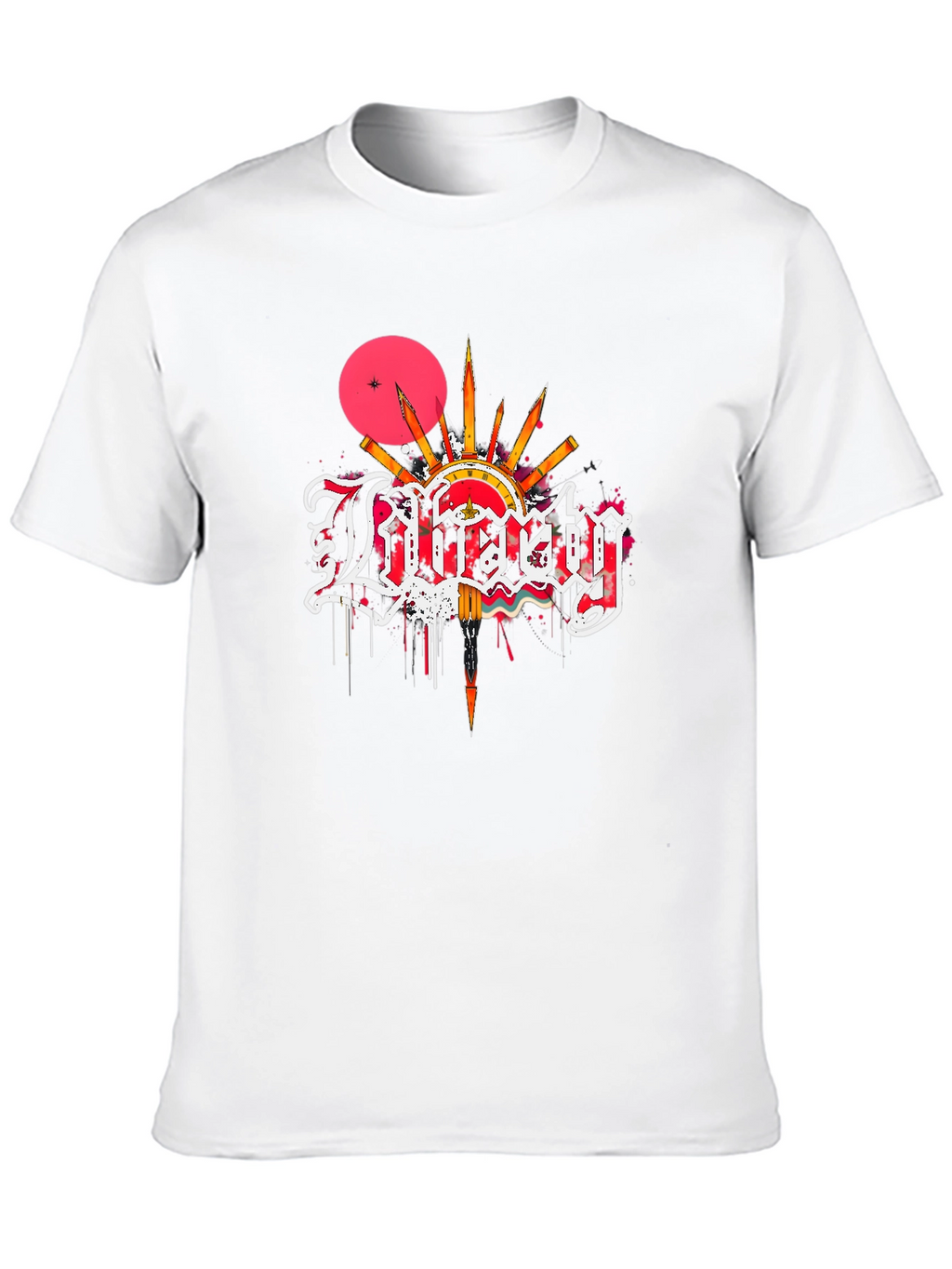 Liberty Graphic Print Black T-Shirt