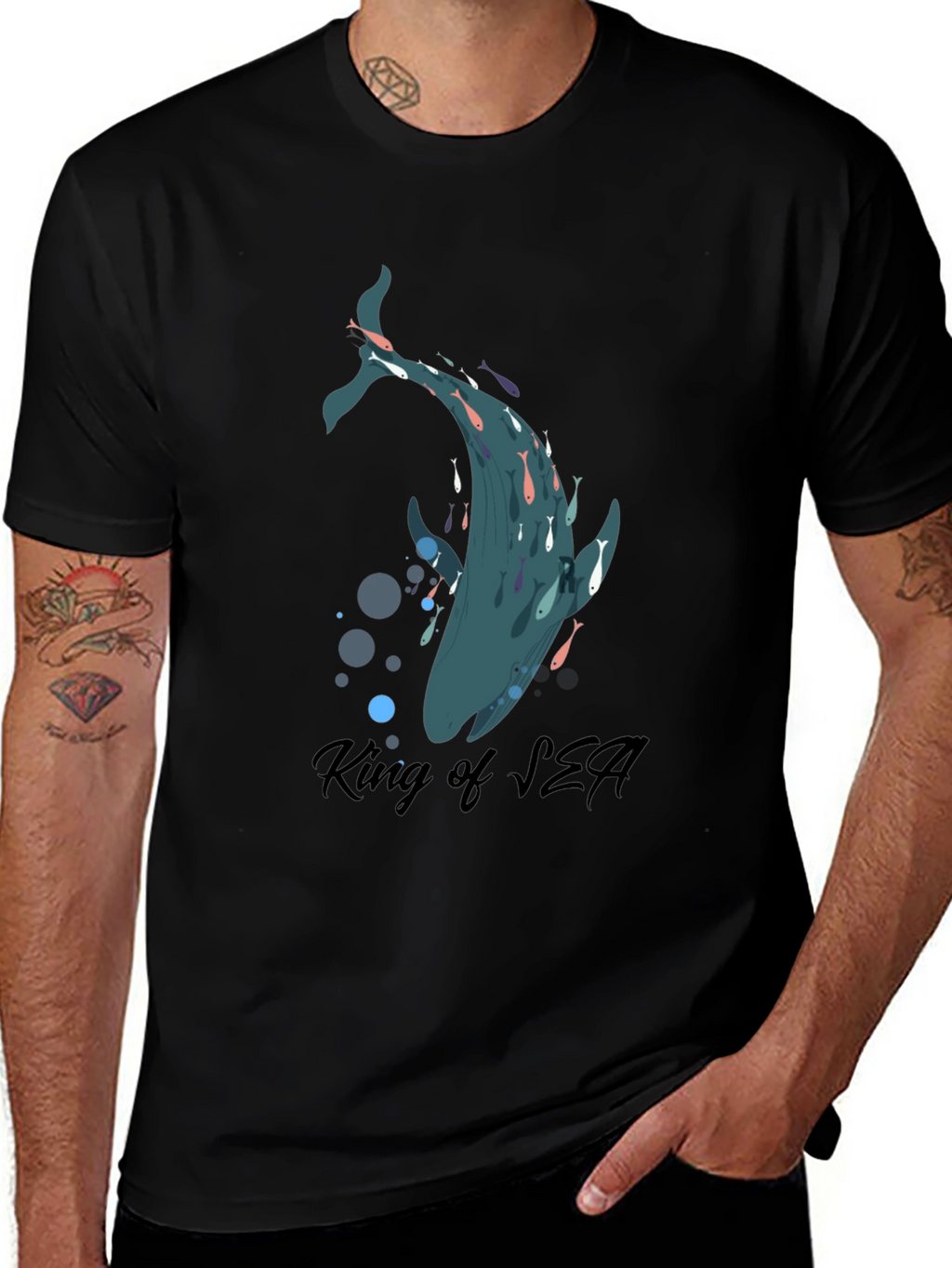 King of Sea Whale Graphic Tee