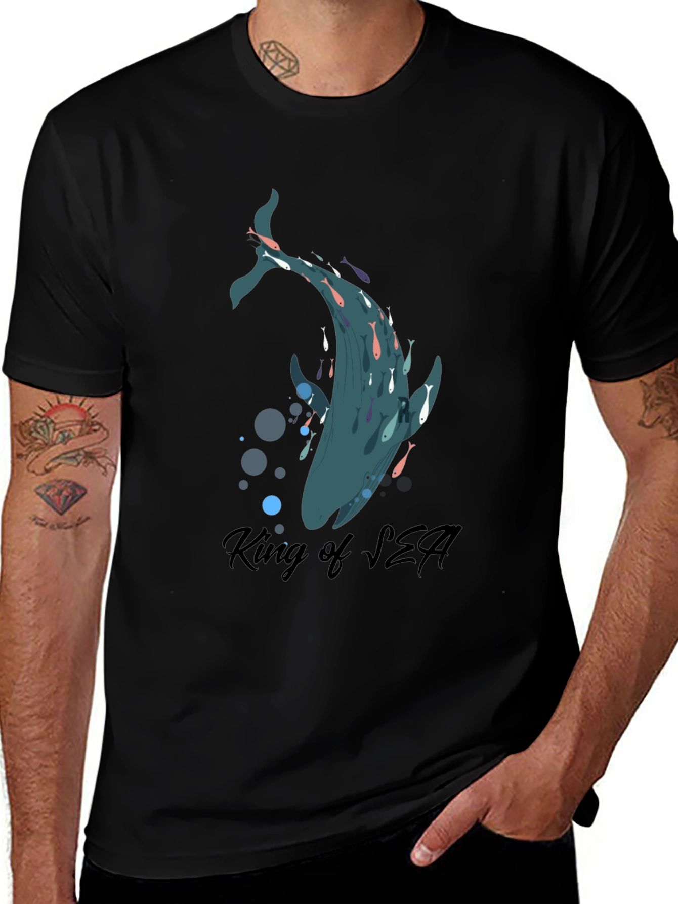 King of Sea Whale Graphic Tee