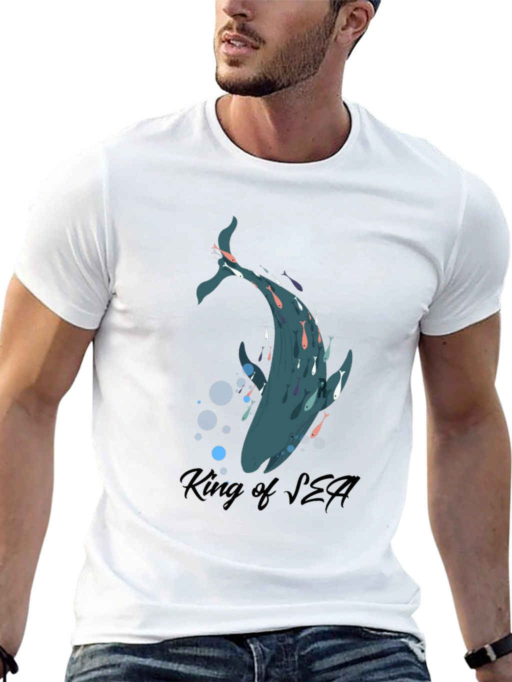 King of Sea Whale Graphic Tee