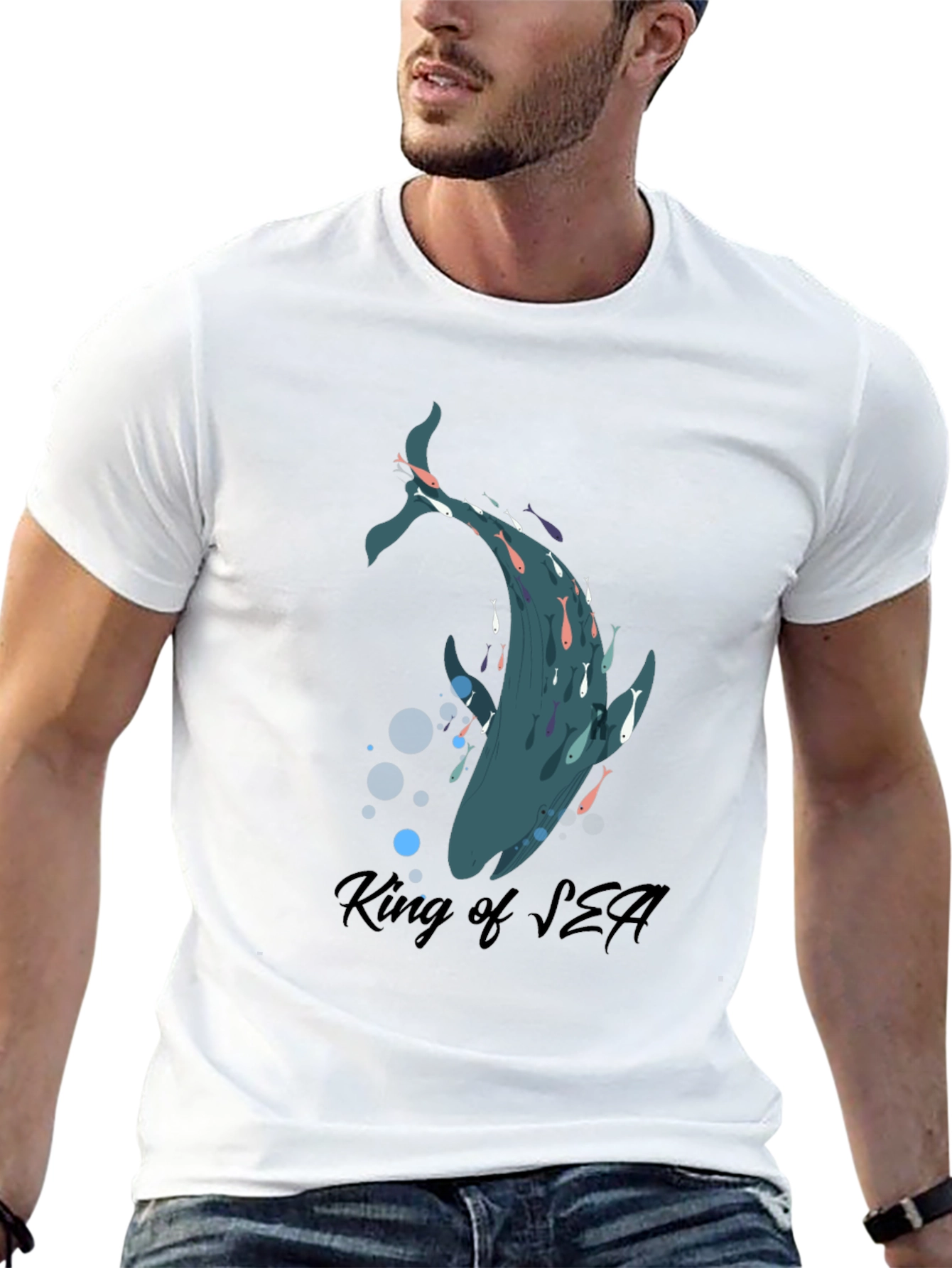 King of Sea Whale Graphic Tee
