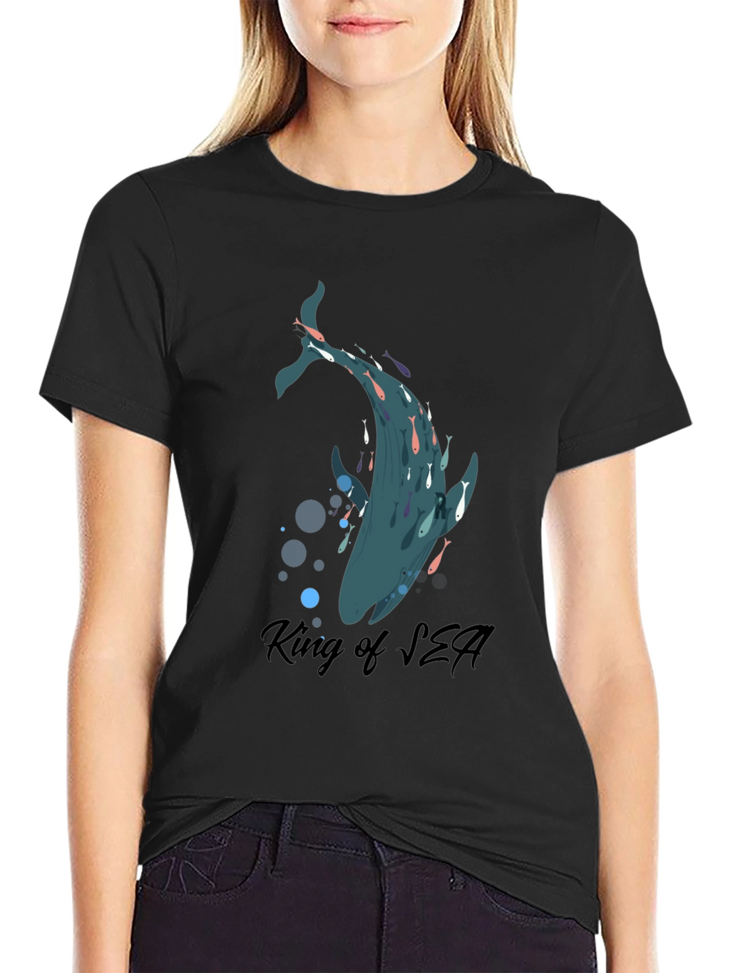 King of Sea Whale Graphic Tee