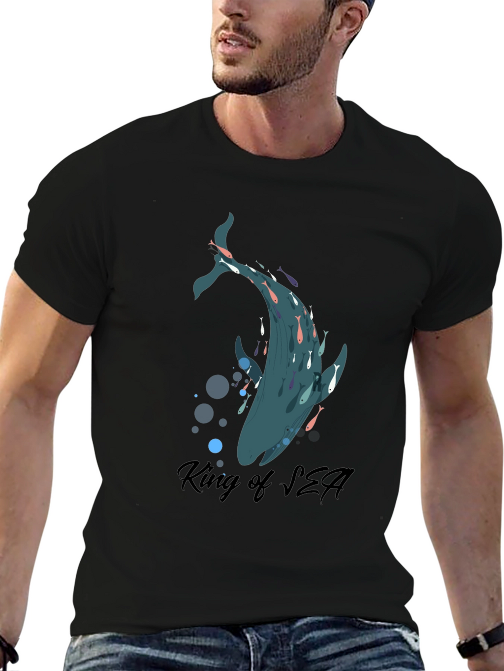 King of Sea Whale Graphic Tee