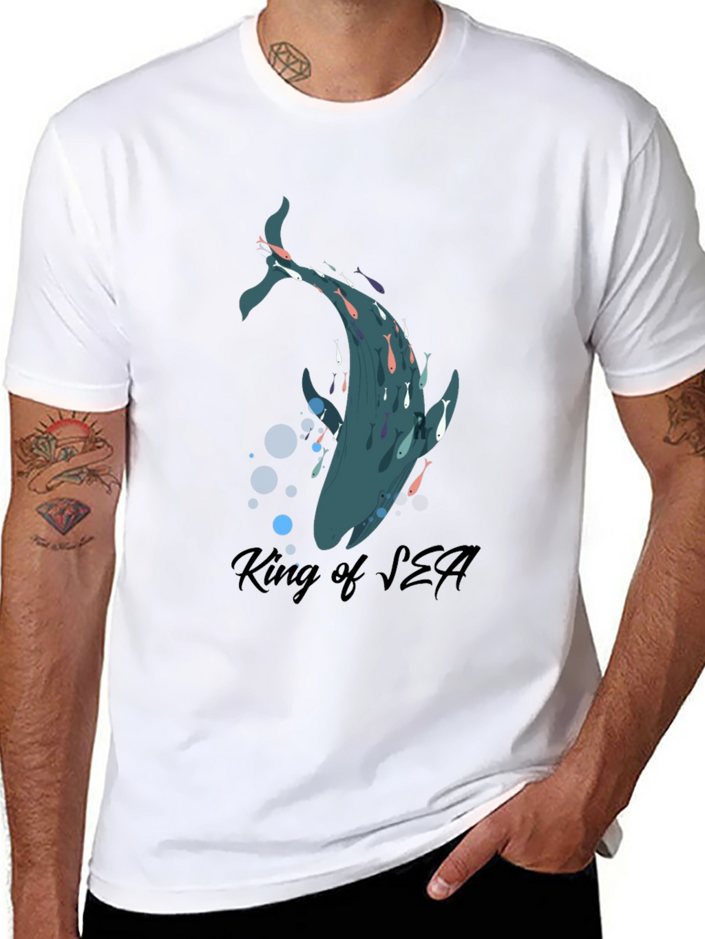 King of Sea Whale Graphic Tee