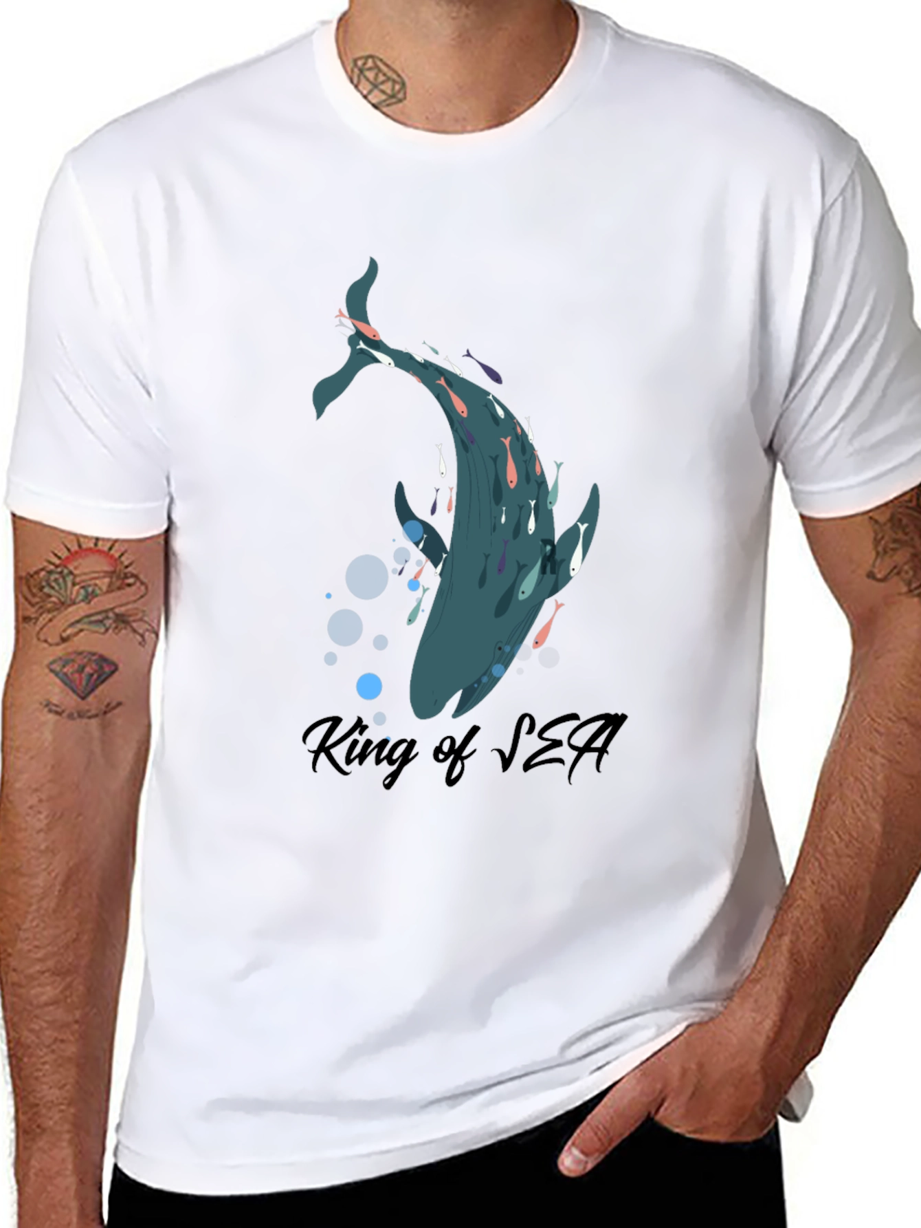 King of Sea Whale Graphic Tee