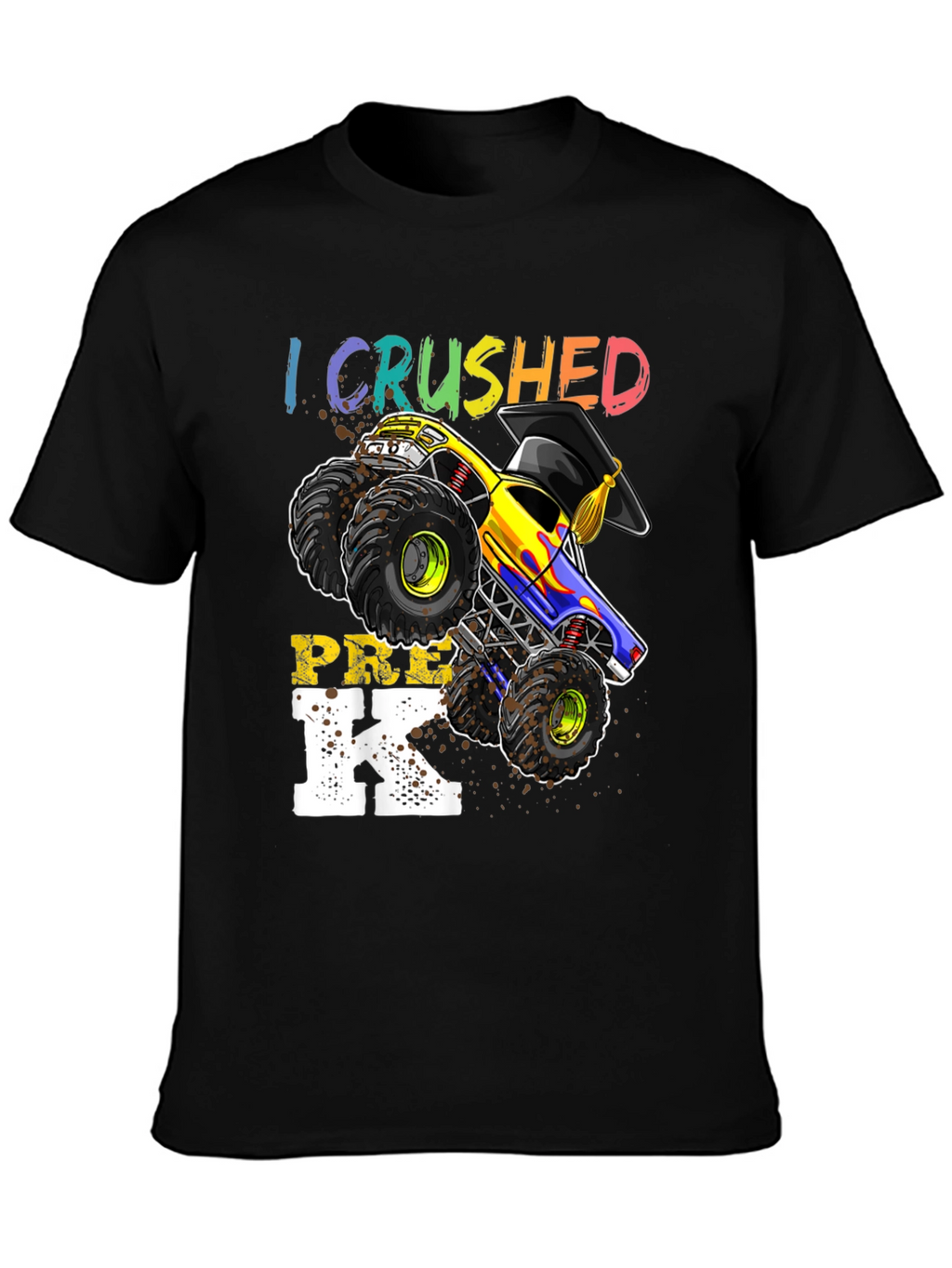 Crushed Pre-K Monster Truck Graduation T-Shirt